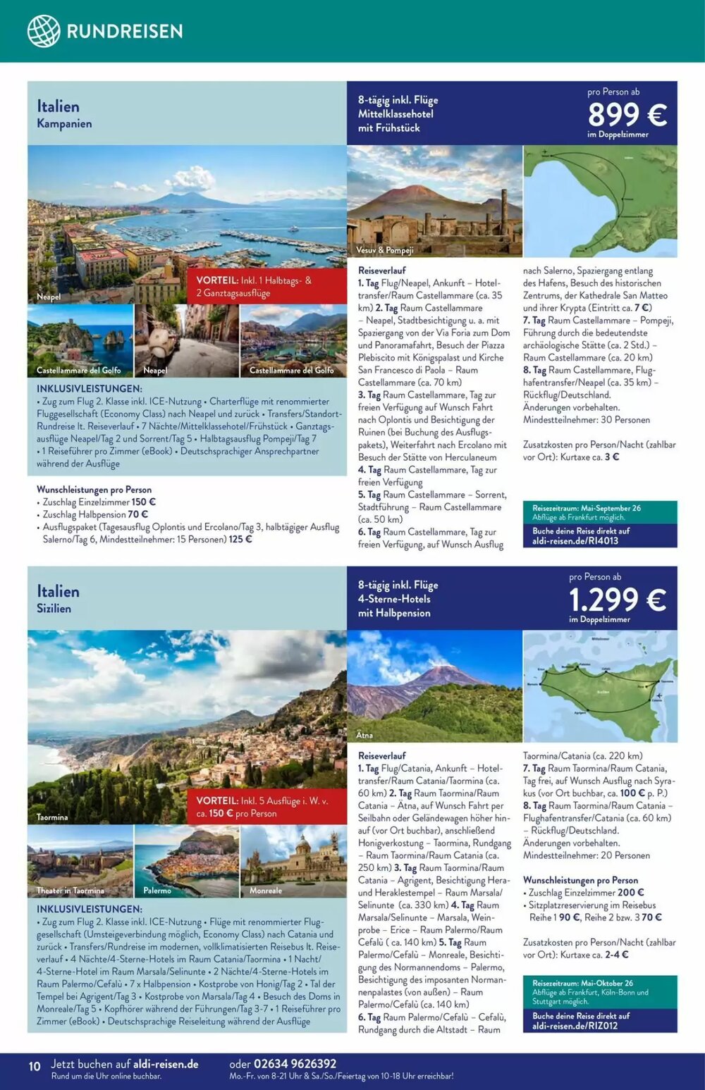 ALDI Nord Reisen Prospekt (ab 01.04.2026) zum Blättern - Seite 10