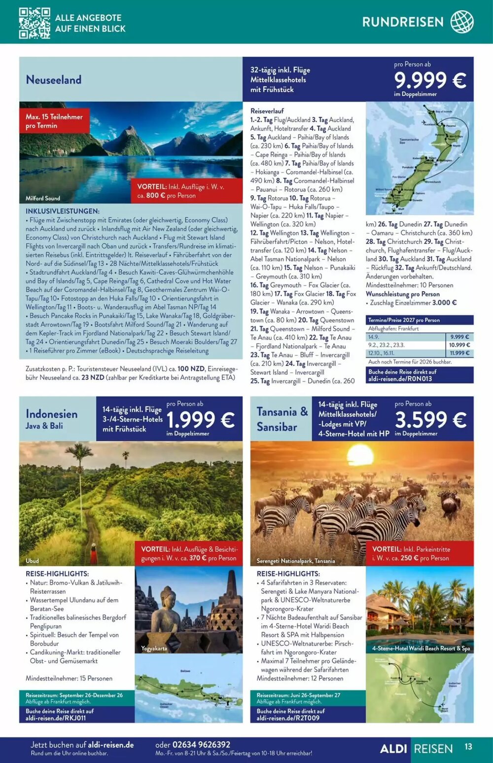 ALDI Nord Reisen Prospekt (ab 01.04.2026) zum Blättern - Seite 13