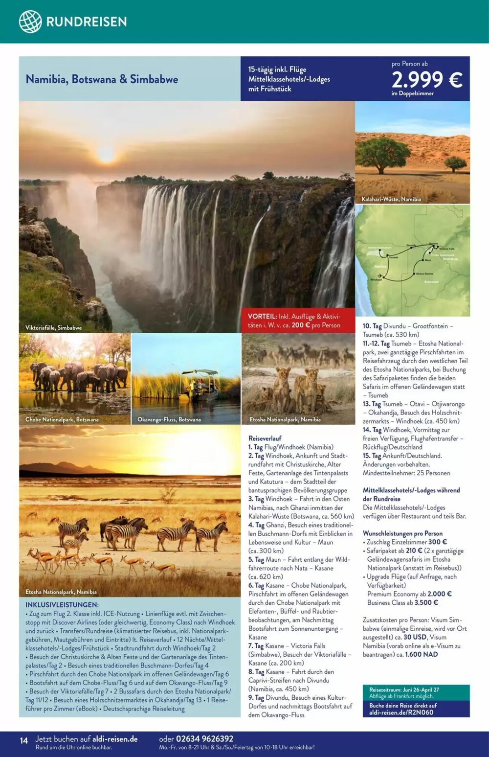 ALDI Nord Reisen Prospekt (ab 01.04.2026) zum Blättern - Seite 14
