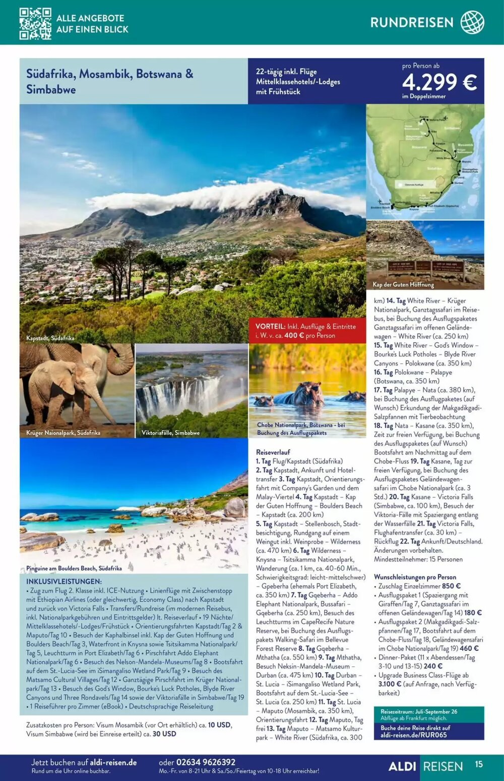ALDI Nord Reisen Prospekt (ab 01.04.2026) zum Blättern - Seite 15