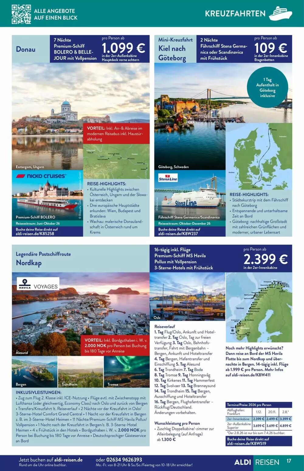 ALDI Nord Reisen Prospekt (ab 01.04.2026) zum Blättern - Seite 17