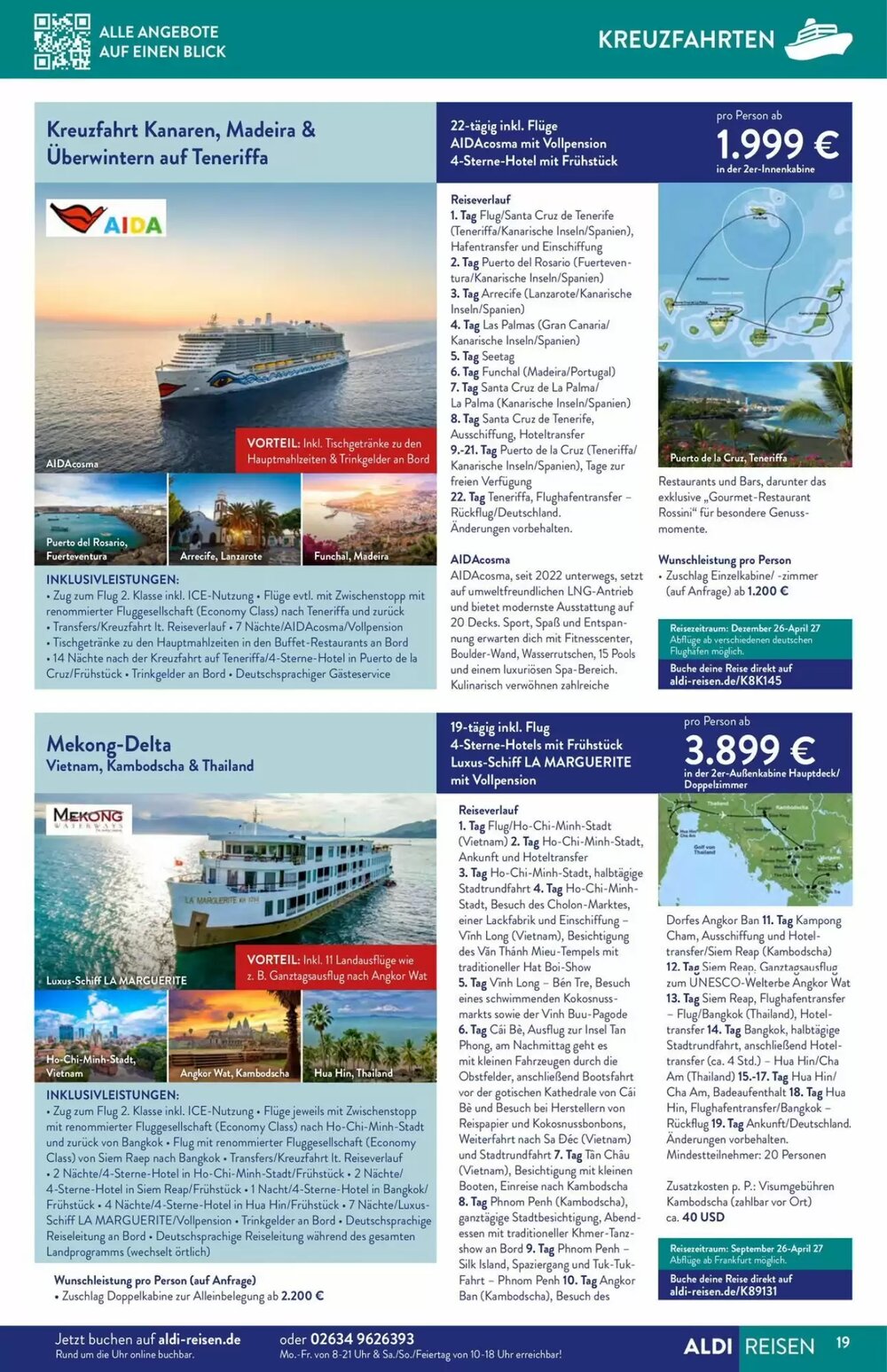 ALDI Nord Reisen Prospekt (ab 01.04.2026) zum Blättern - Seite 19