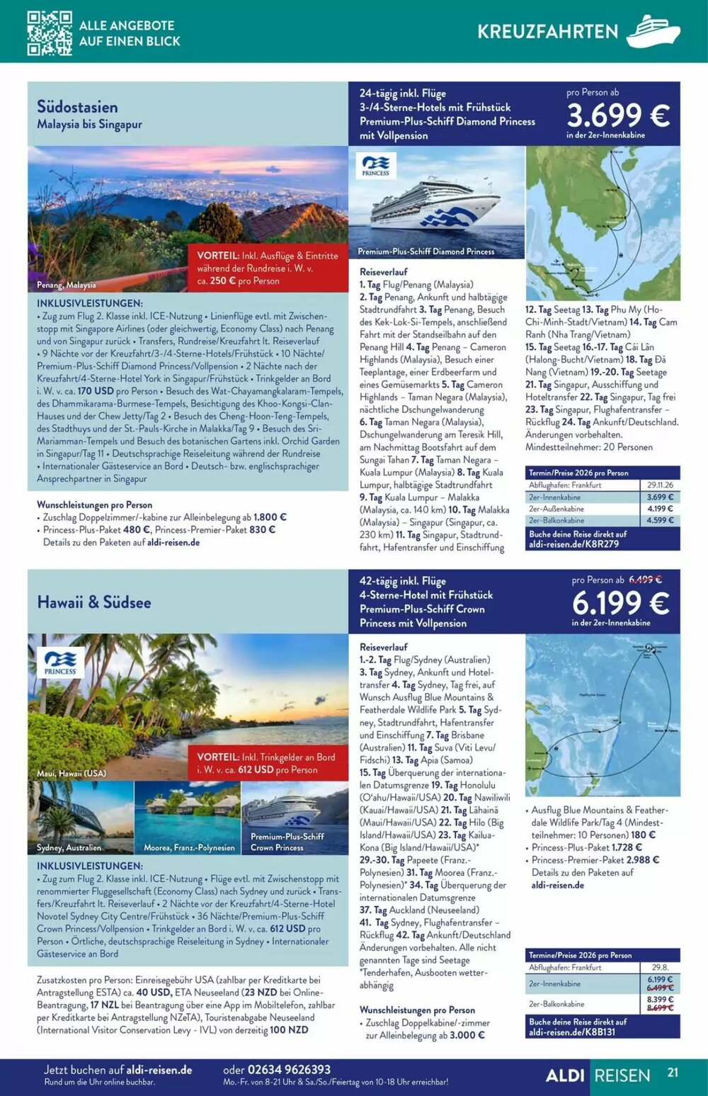 ALDI Nord Reisen Prospekt (ab 01.04.2026) zum Blättern - Seite 21