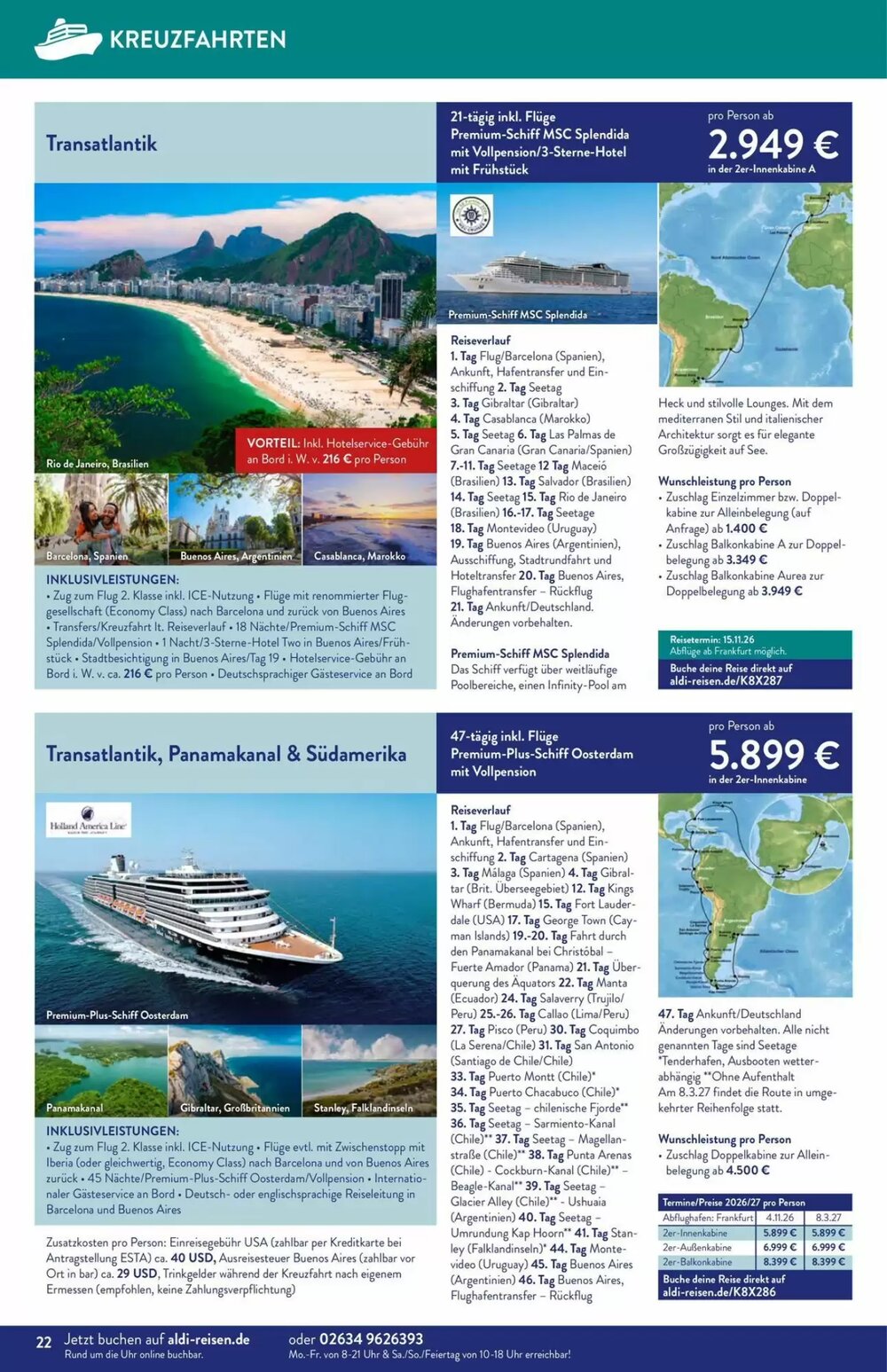 ALDI Nord Reisen Prospekt (ab 01.04.2026) zum Blättern - Seite 22