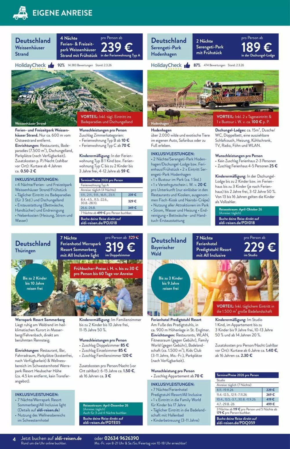 ALDI Nord Reisen Prospekt (ab 01.04.2026) zum Blättern - Seite 4