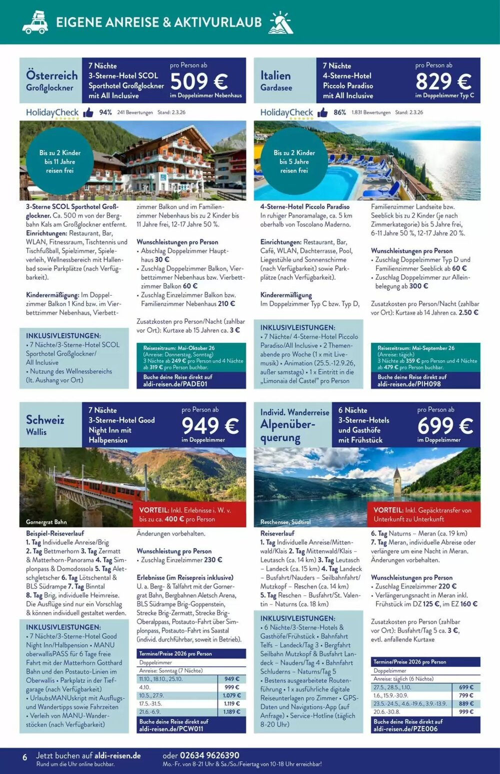 ALDI Nord Reisen Prospekt (ab 01.04.2026) zum Blättern - Seite 6