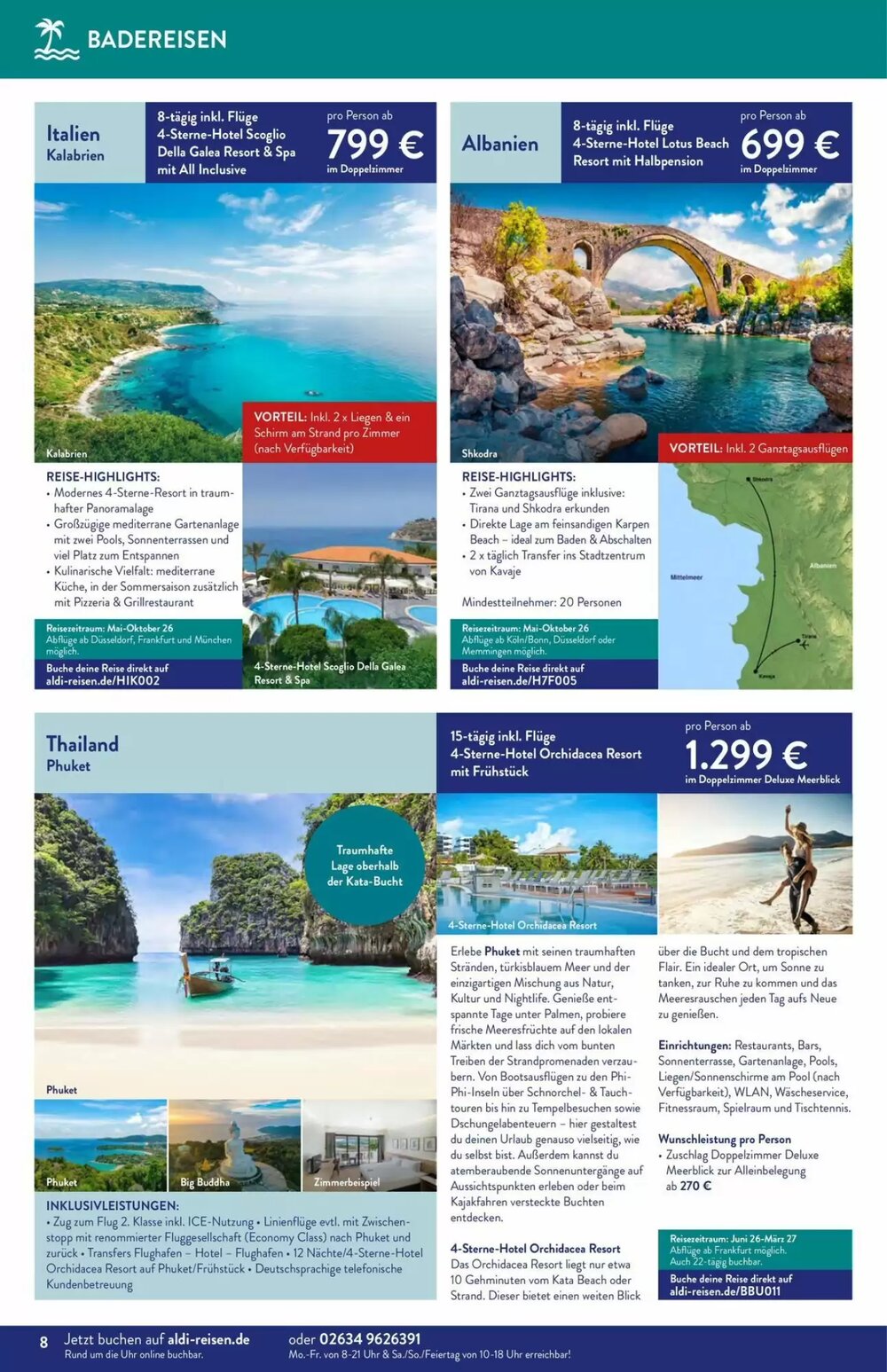 ALDI Nord Reisen Prospekt (ab 01.04.2026) zum Blättern - Seite 8