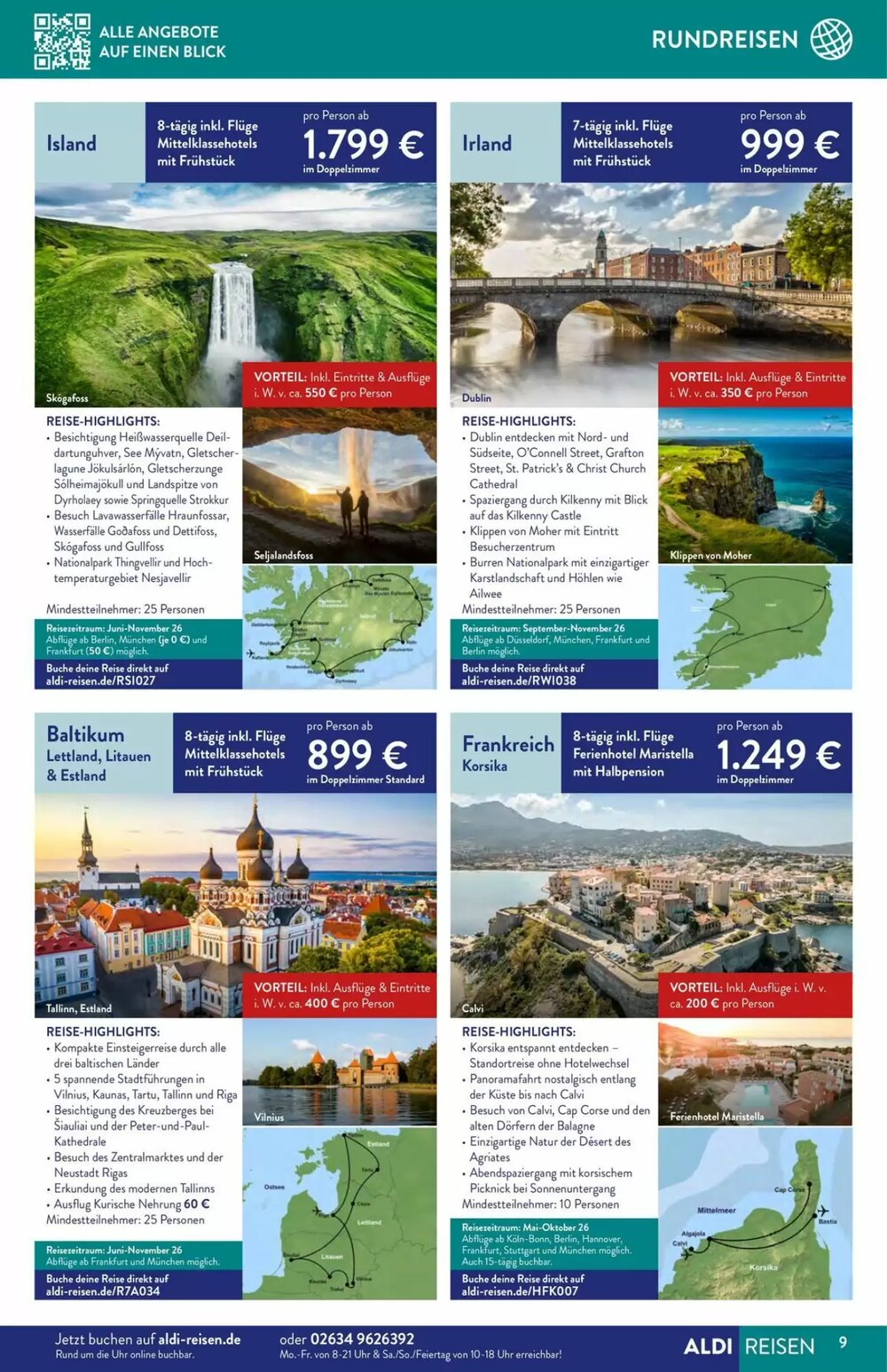 ALDI Nord Reisen Prospekt (ab 01.04.2026) zum Blättern - Seite 9