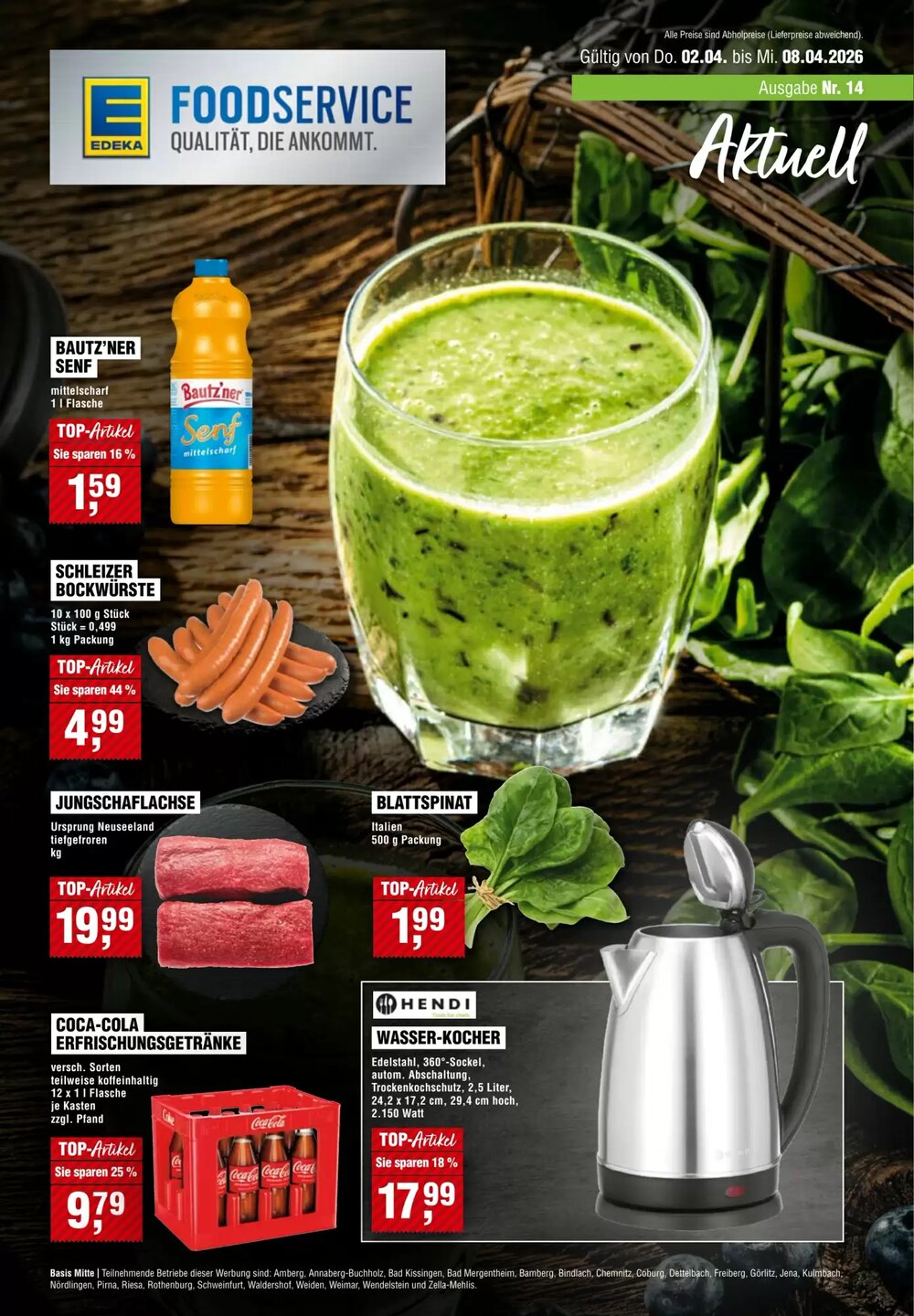 EDEKA Foodservice Prospekt (ab 02.04.2026) zum Blättern - Seite 1