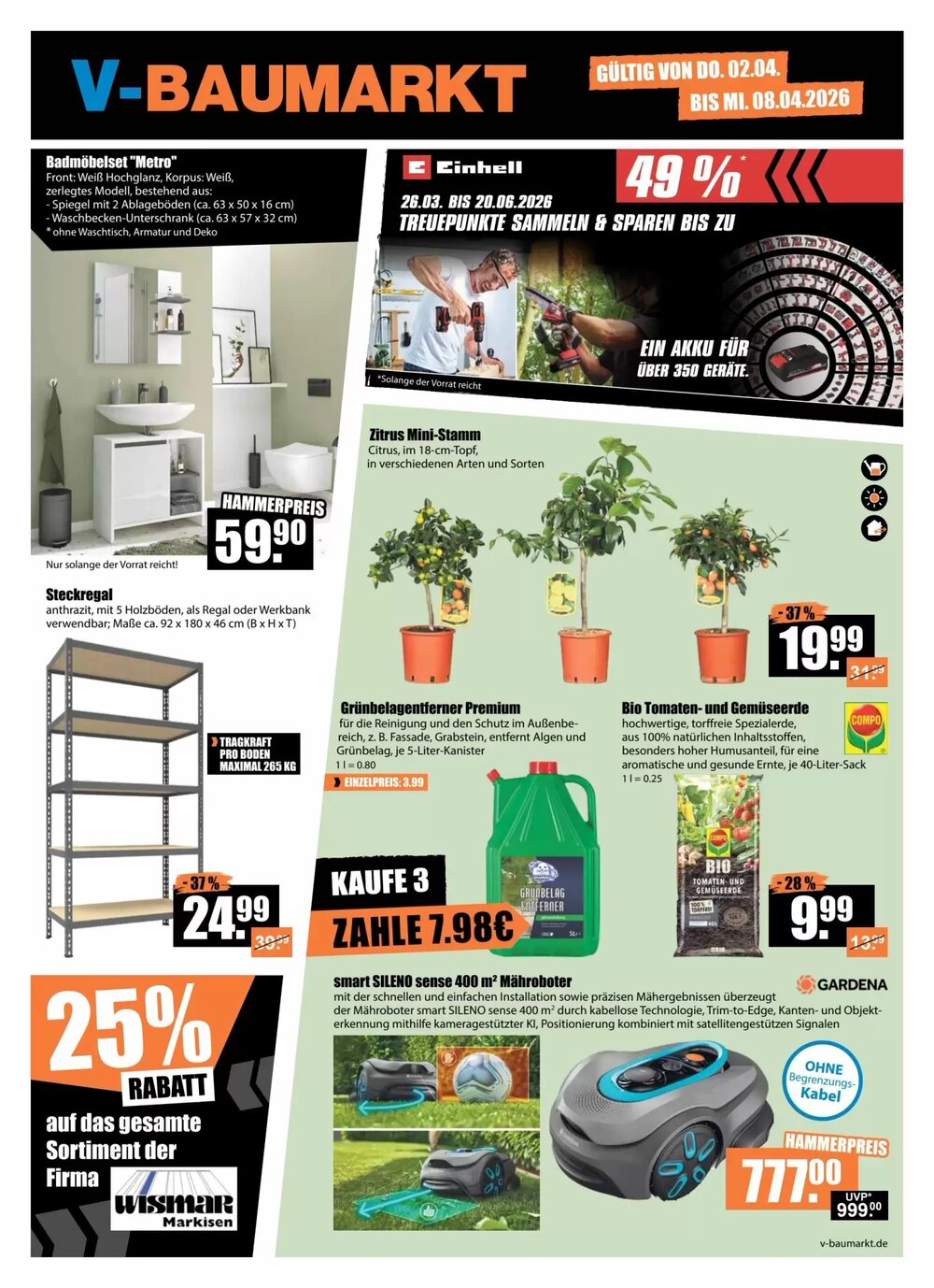 V Baumarkt Prospekt (ab 02.04.2026) zum Blättern - Seite 1