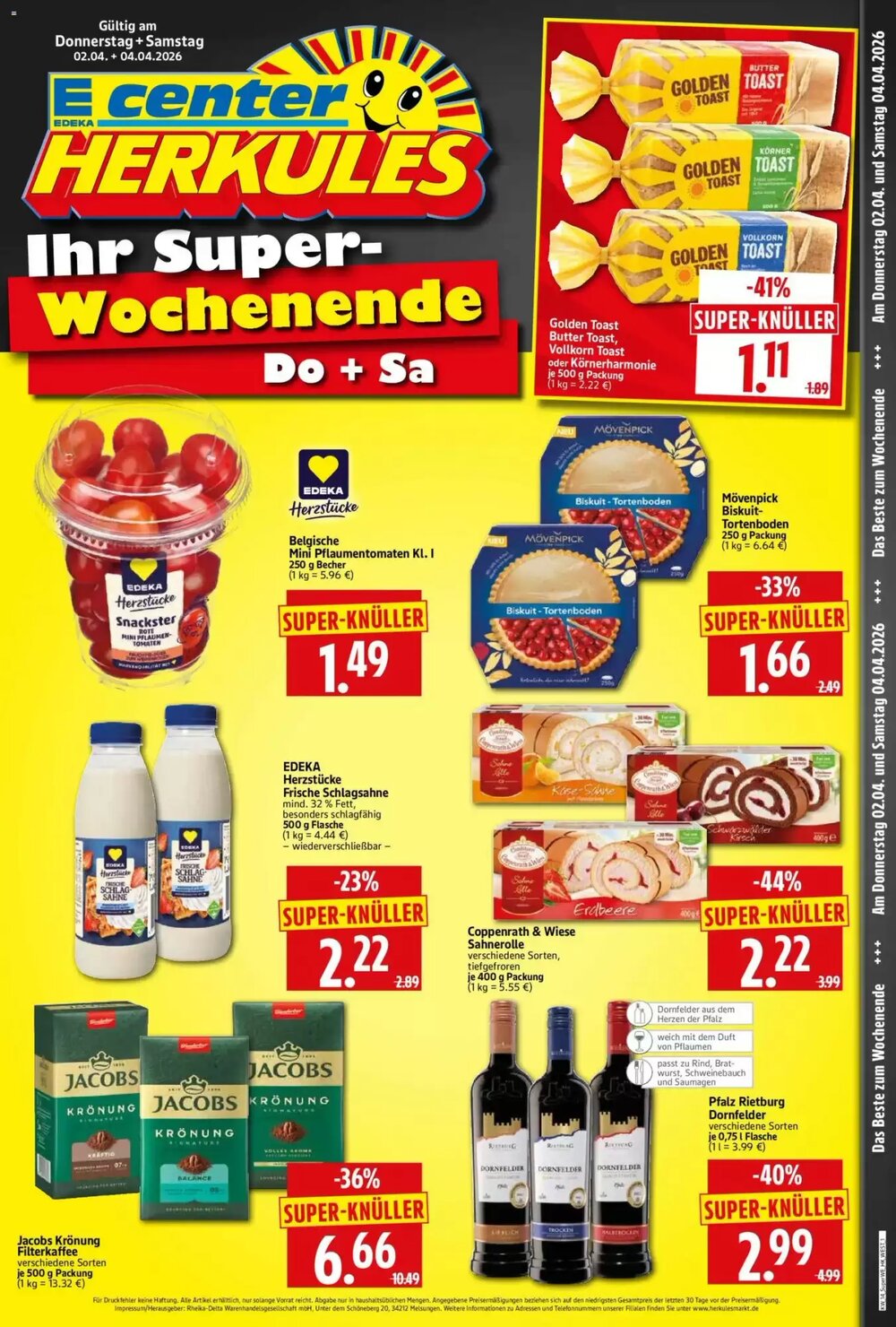 Edeka Herkules Prospekt (ab 02.04.2026) zum Blättern - Seite 1