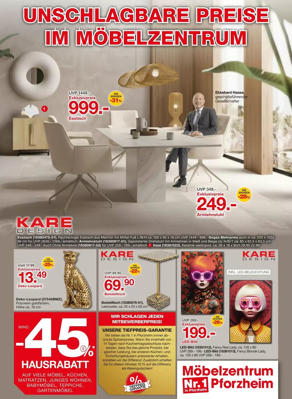 Möbelzentrum Pforzheim Prospekt (ab 04.04.2026) zum Blättern - Seite 1