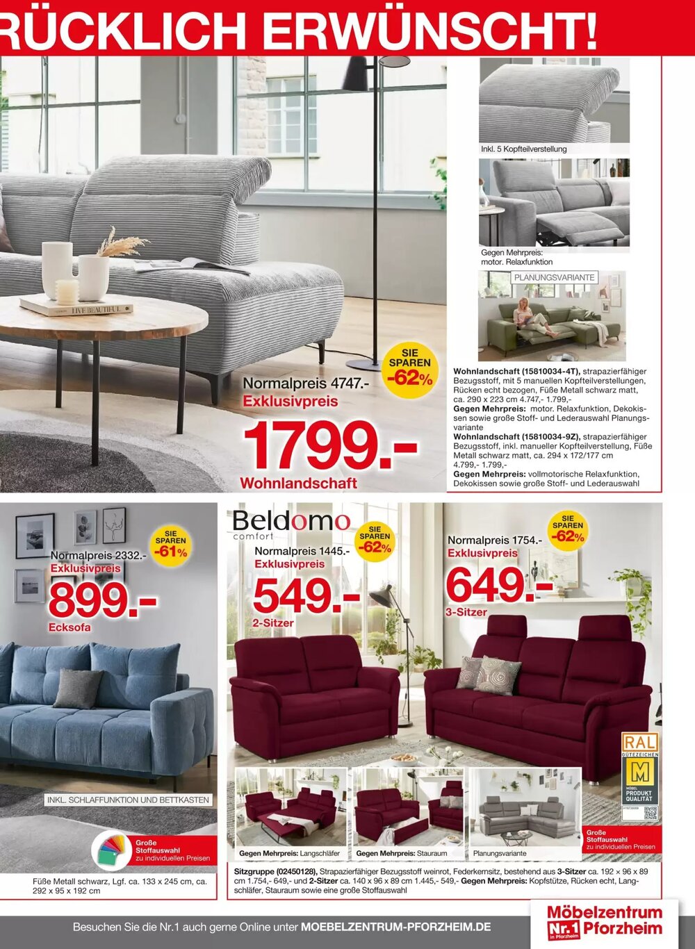 Möbelzentrum Pforzheim Prospekt (ab 04.04.2026) zum Blättern - Seite 3