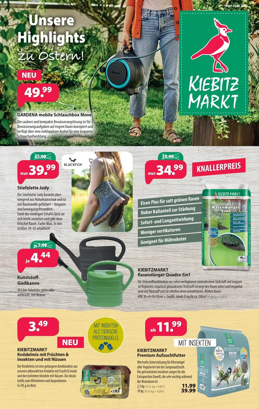 Kiebitzmarkt Prospekt (ab 04.04.2026) zum Blättern - Seite 1