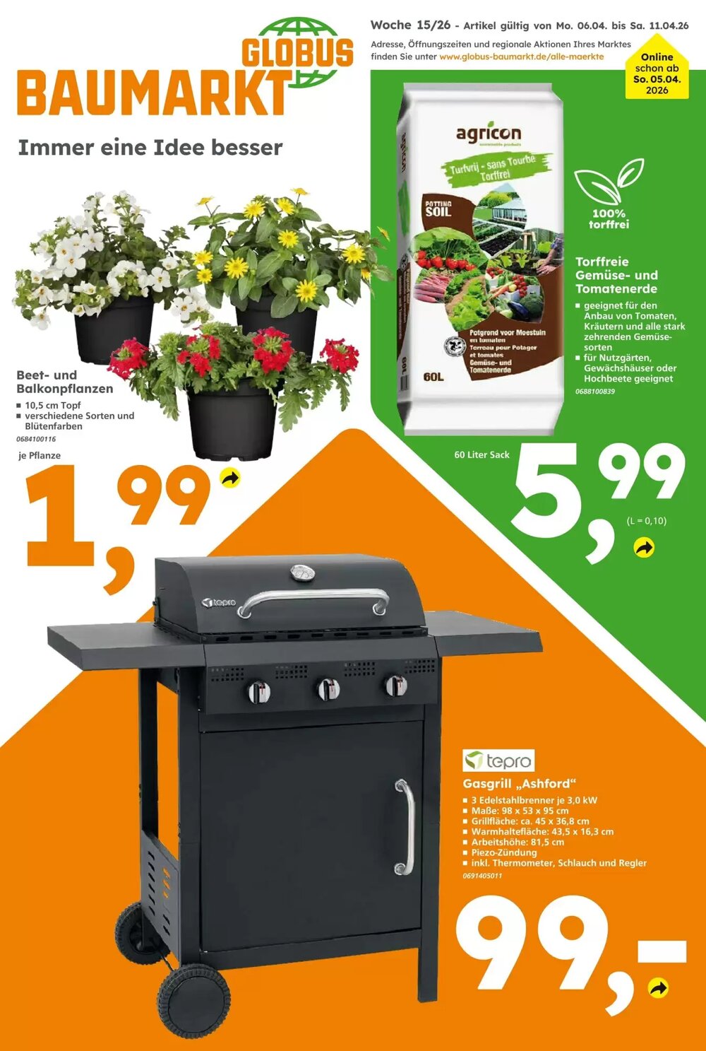Globus Baumarkt Prospekt (ab 05.04.2026) zum Blättern - Seite 1