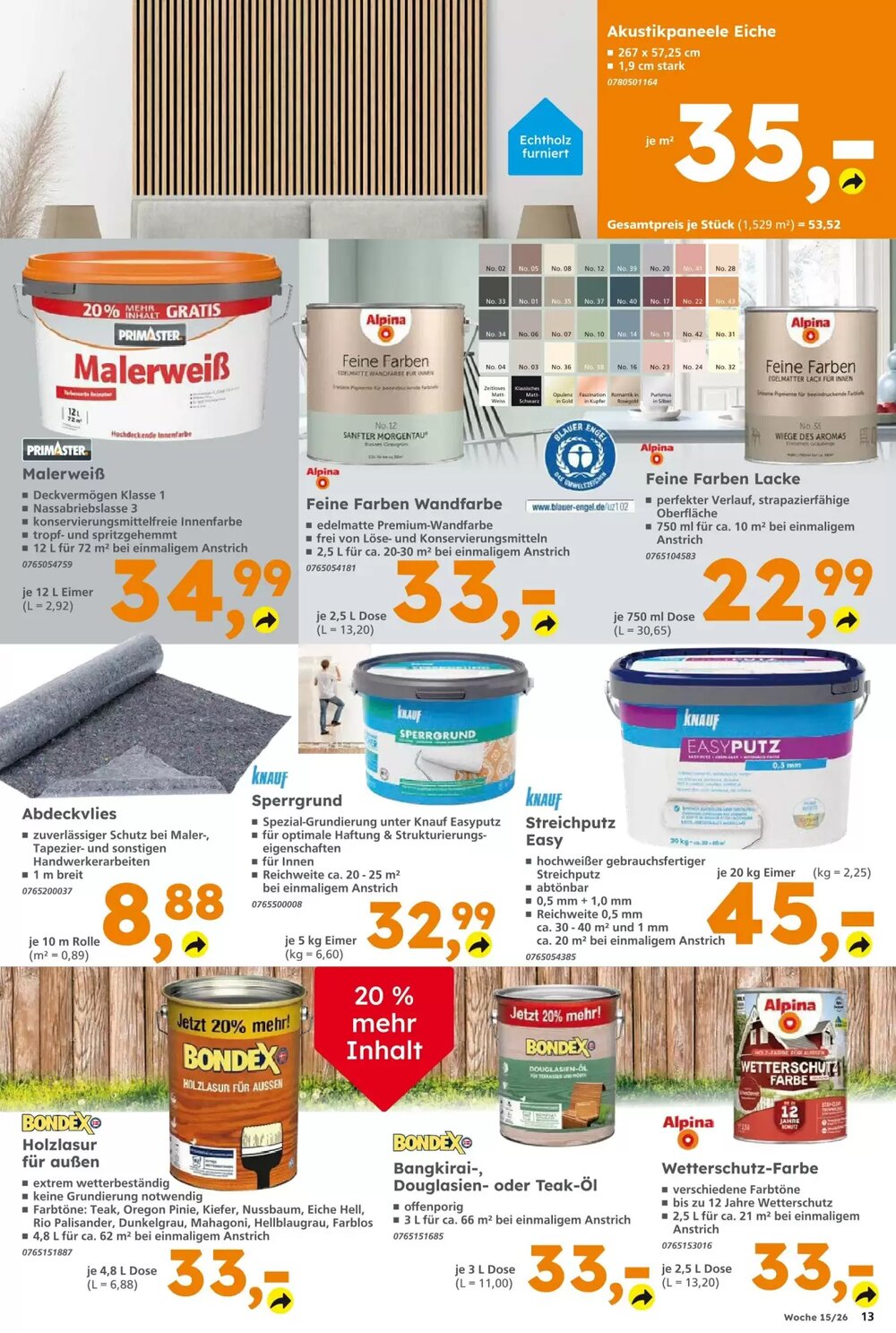 Globus Baumarkt Prospekt (ab 05.04.2026) zum Blättern - Seite 13