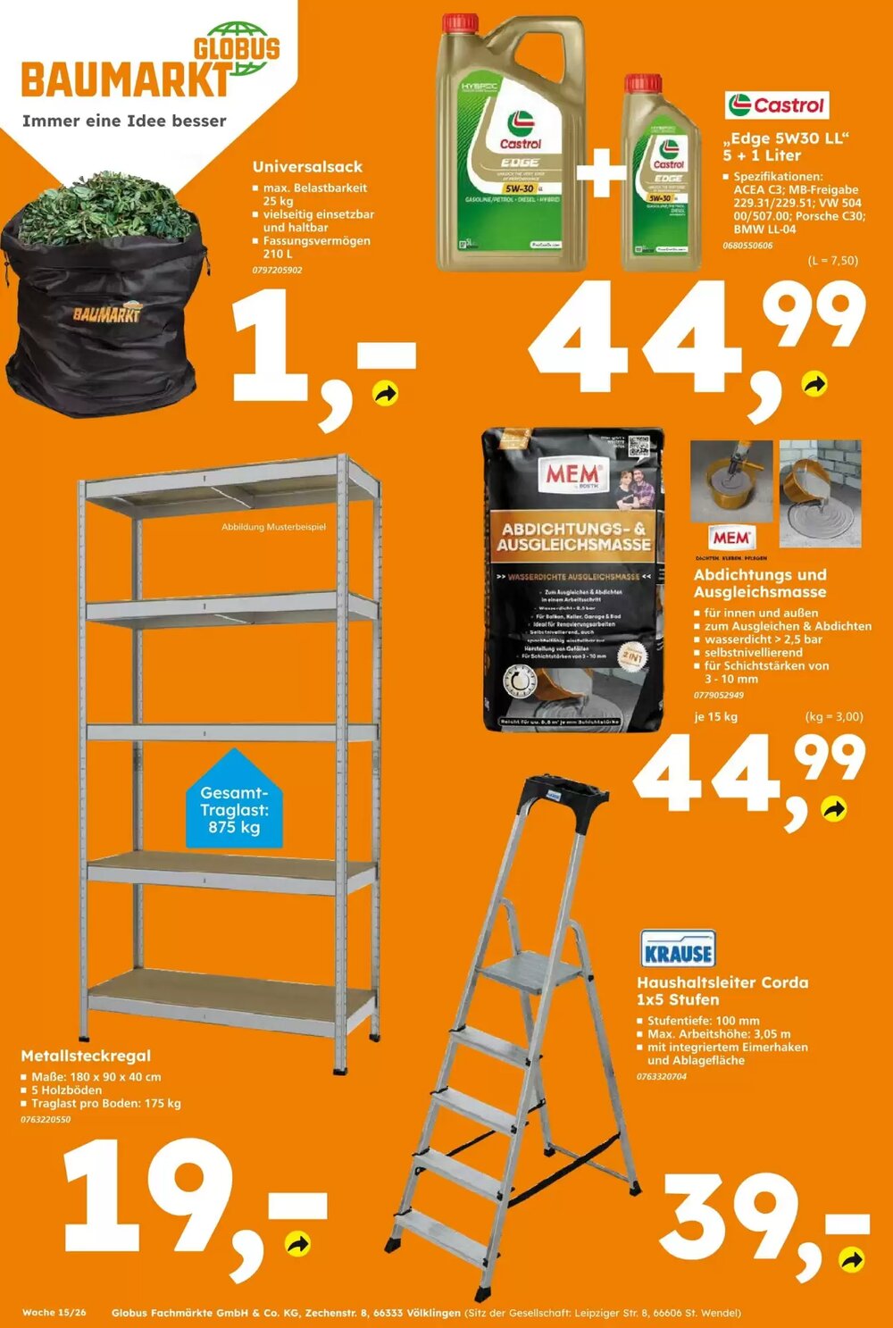 Globus Baumarkt Prospekt (ab 05.04.2026) zum Blättern - Seite 16