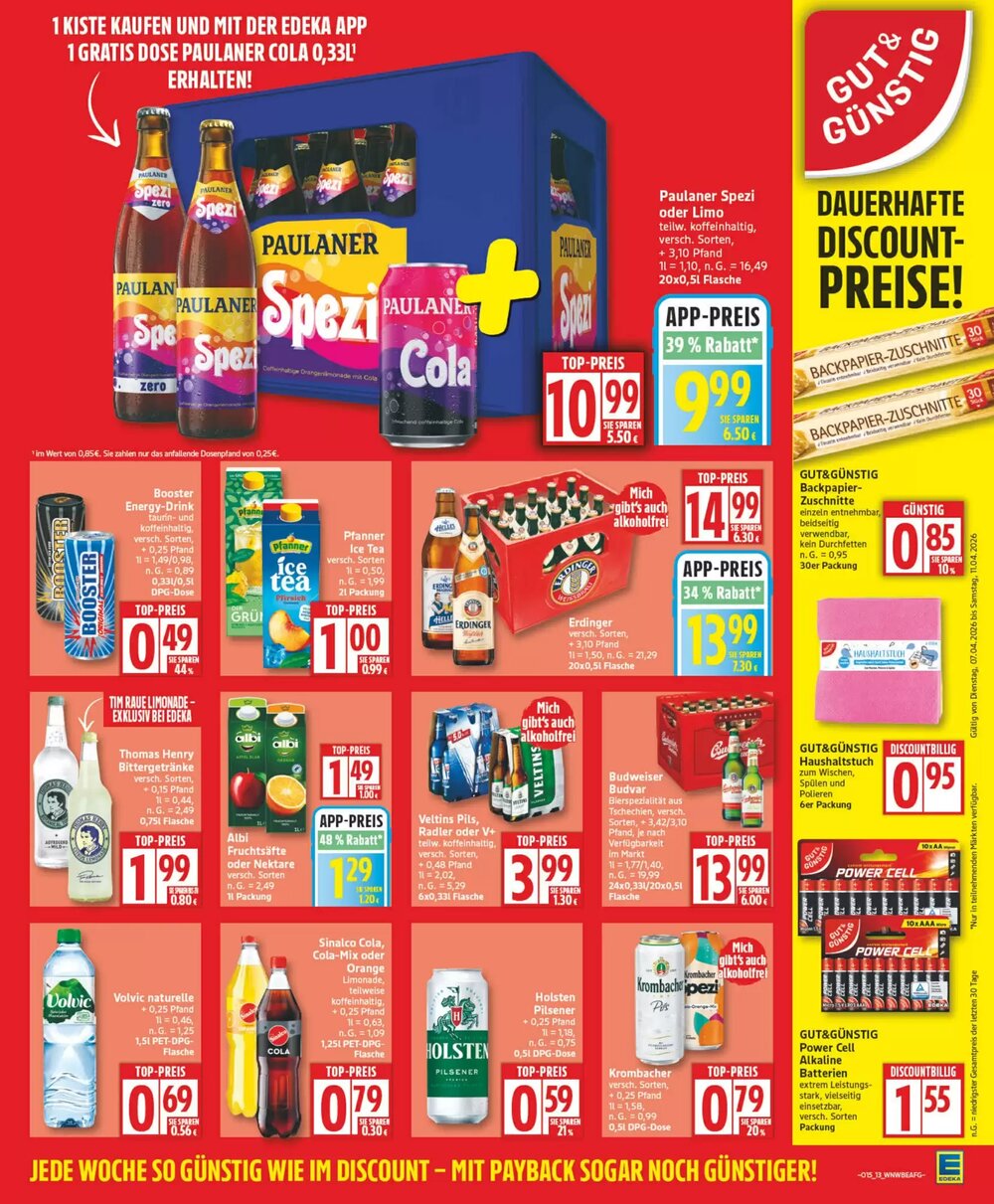 Edeka Frischemarkt Prospekt (ab 06.04.2026) zum Blättern - Seite 13