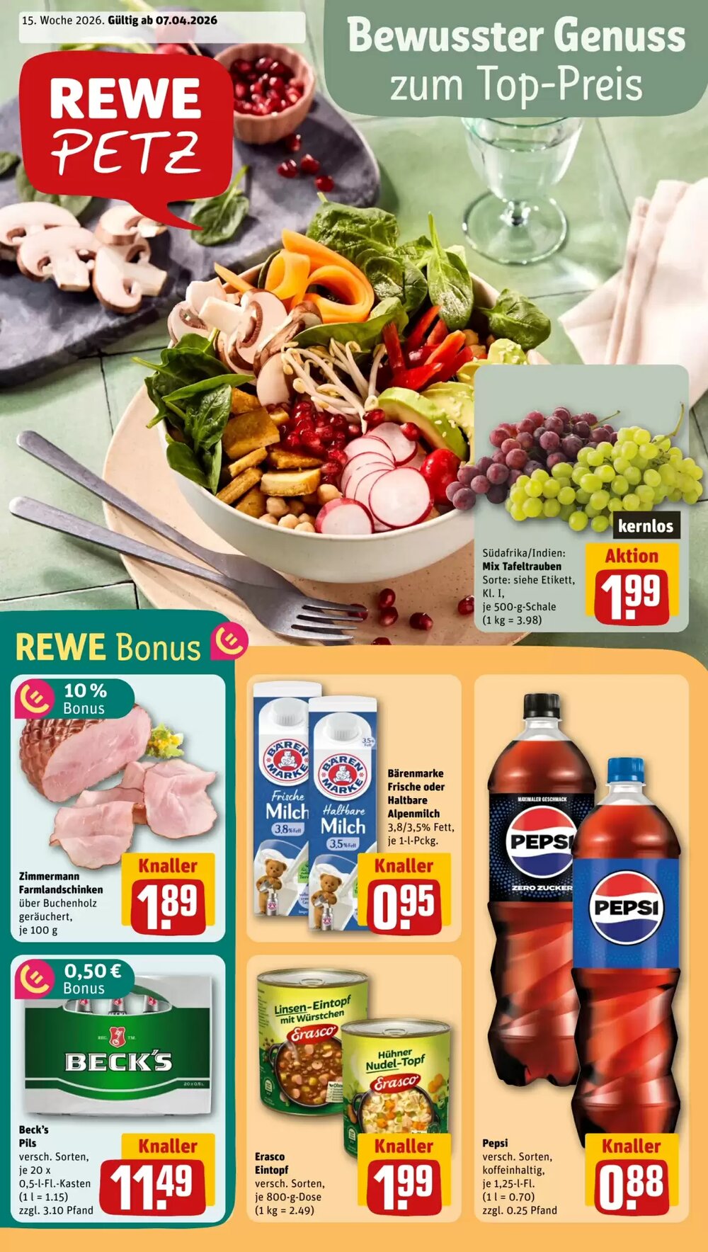 REWE PETZ Prospekt (ab 06.04.2026) zum Blättern - Seite 1