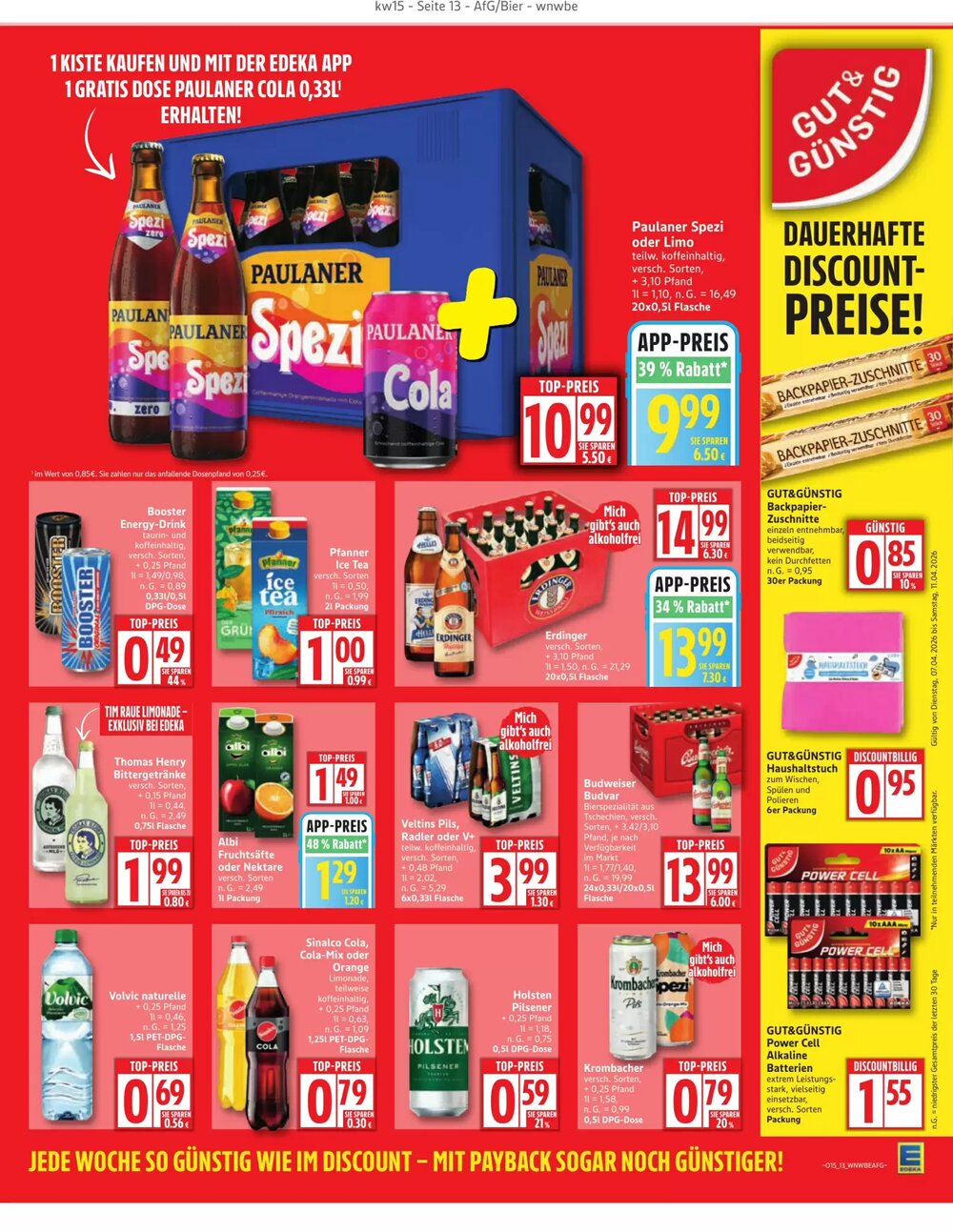 Edeka Aktiv Markt Prospekt (ab 06.04.2026) zum Blättern - Seite 13