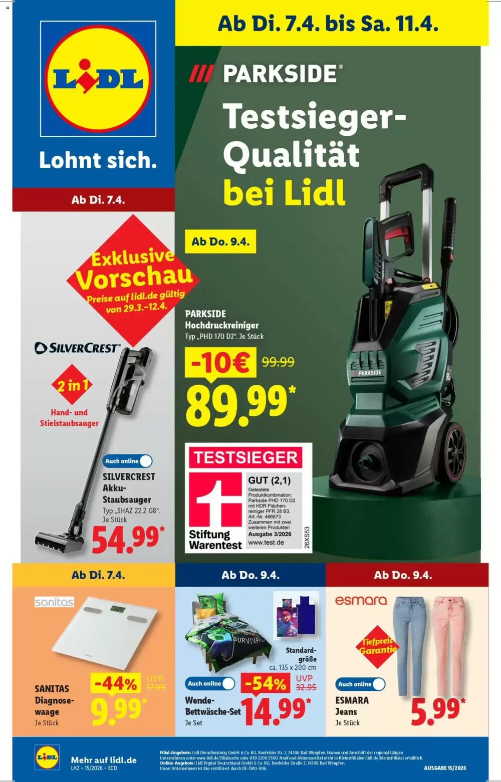 Lidl Prospekt (ab 07.04.2026) zum Blättern - Seite 1