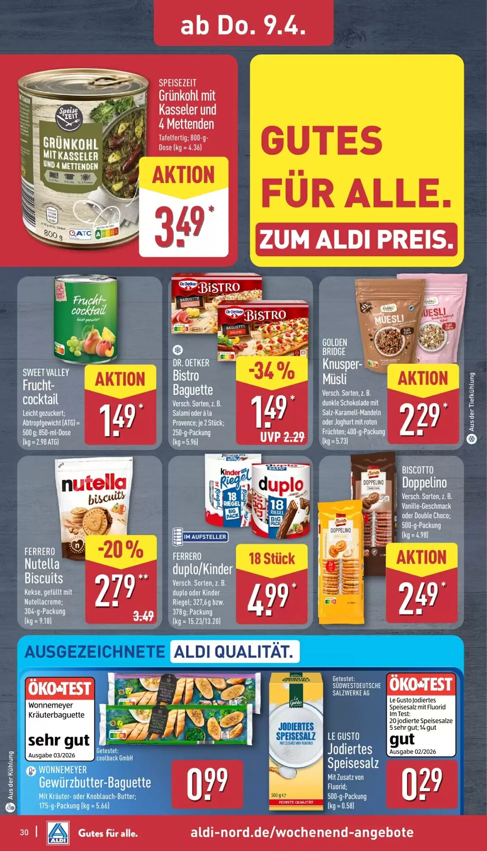 Aldi Nord Prospekt (ab 07.04.2026) zum Blättern - Seite 30