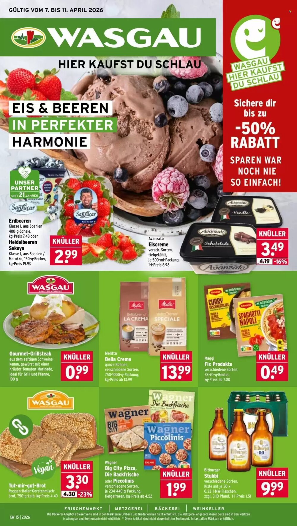 Wasgau Prospekt (ab 07.04.2026) zum Blättern - Seite 1