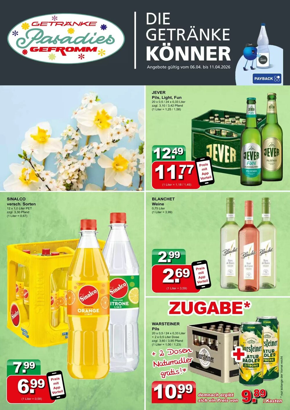 Getränkeparadies Gefromm Prospekt (ab 07.04.2026) zum Blättern - Seite 1