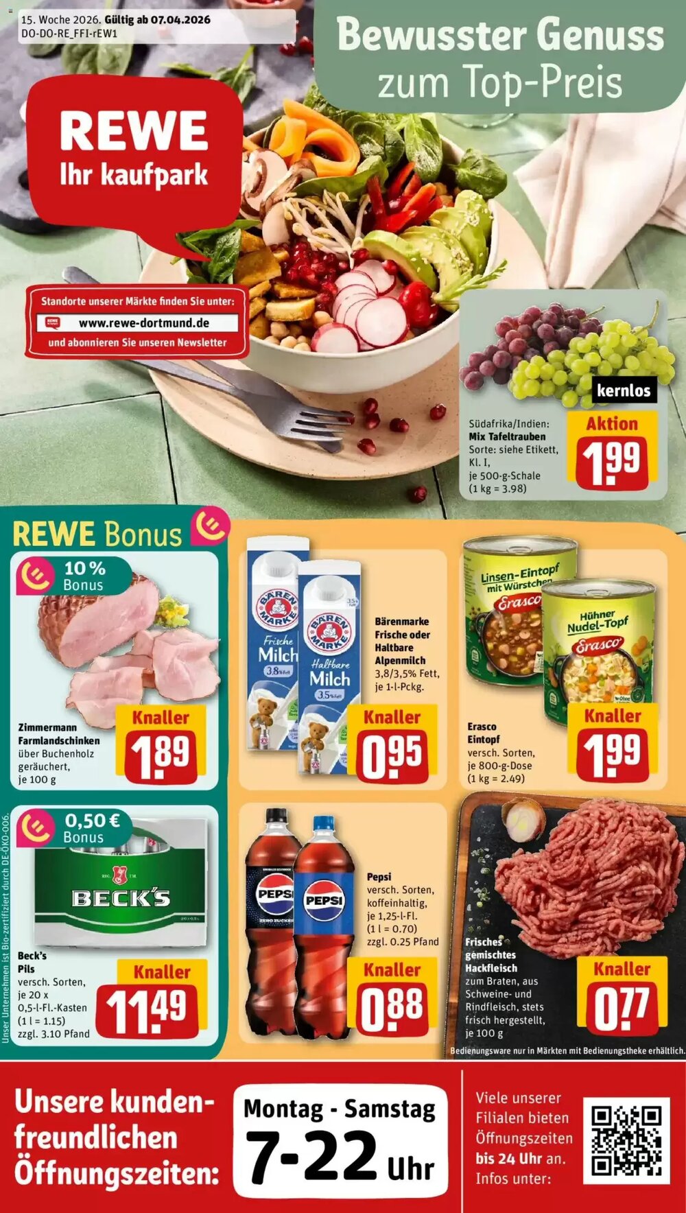 REWE Kaufpark Prospekt (ab 07.04.2026) zum Blättern - Seite 1