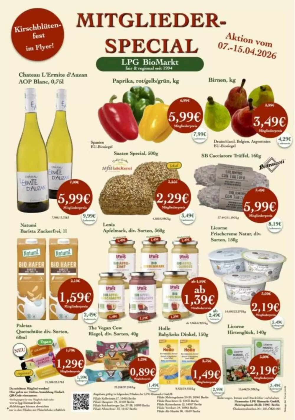 LPG Biomarkt Prospekt (ab 07.04.2026) zum Blättern - Seite 1