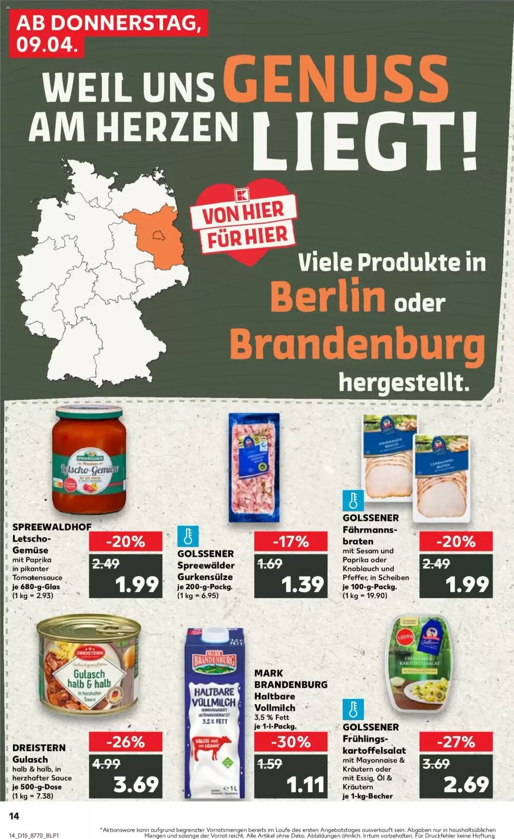 Kaufland Prospekt (ab 09.04.2026) zum Blättern - Seite 14
