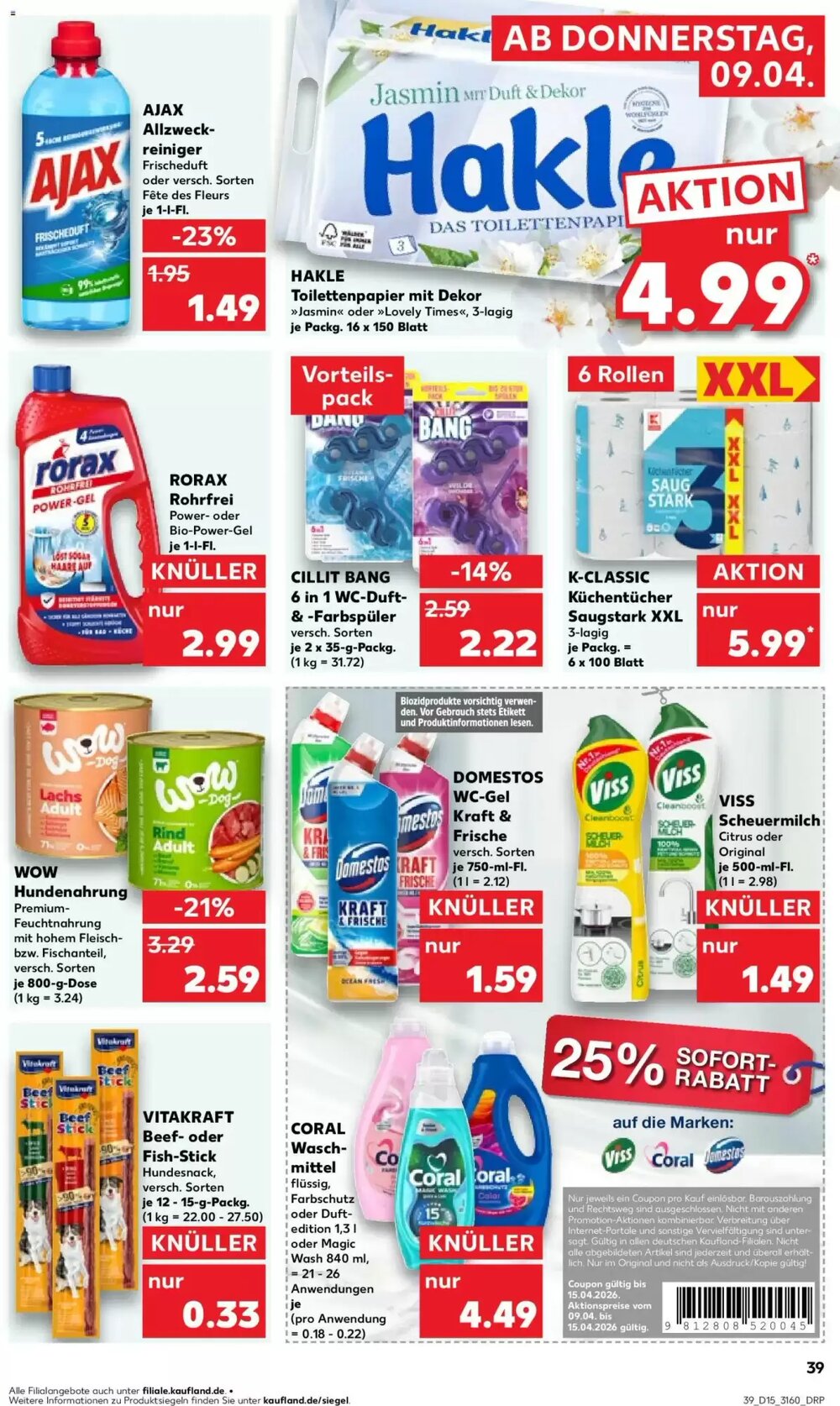 Kaufland Prospekt (ab 09.04.2026) zum Blättern - Seite 39