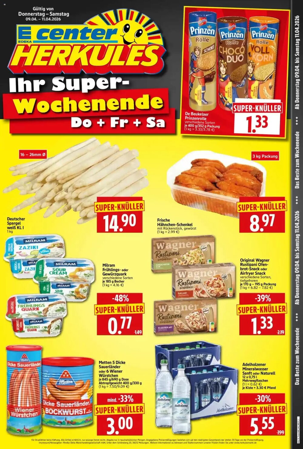 Edeka Herkules Prospekt (ab 09.04.2026) zum Blättern - Seite 1