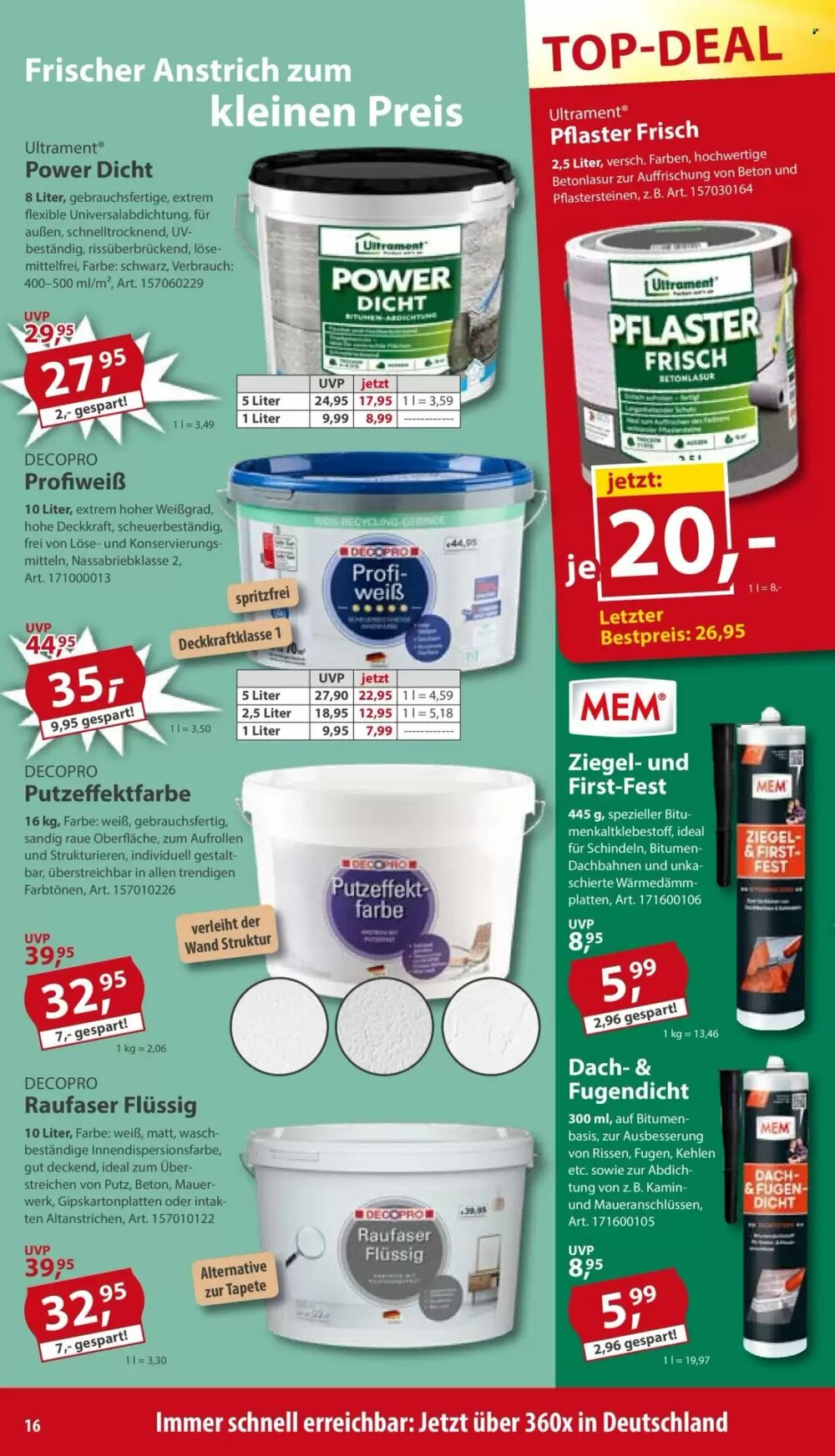 Sonderpreis Baumarkt Prospekt (ab 11.04.2026) zum Blättern - Seite 16