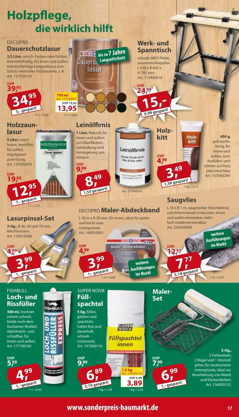 Sonderpreis Baumarkt Prospekt (ab 11.04.2026) zum Blättern - Seite 17
