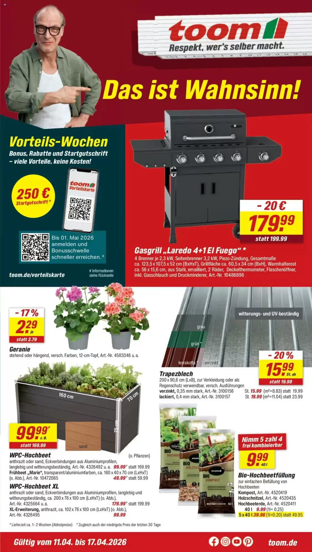 toom Baumarkt Prospekt (ab 11.04.2026) zum Blättern - Seite 1