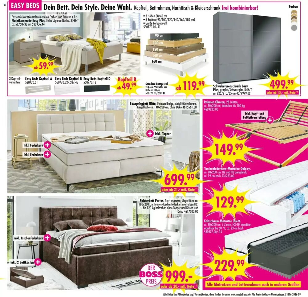 Möbel Boss Prospekt (ab 11.04.2026) zum Blättern - Seite 9