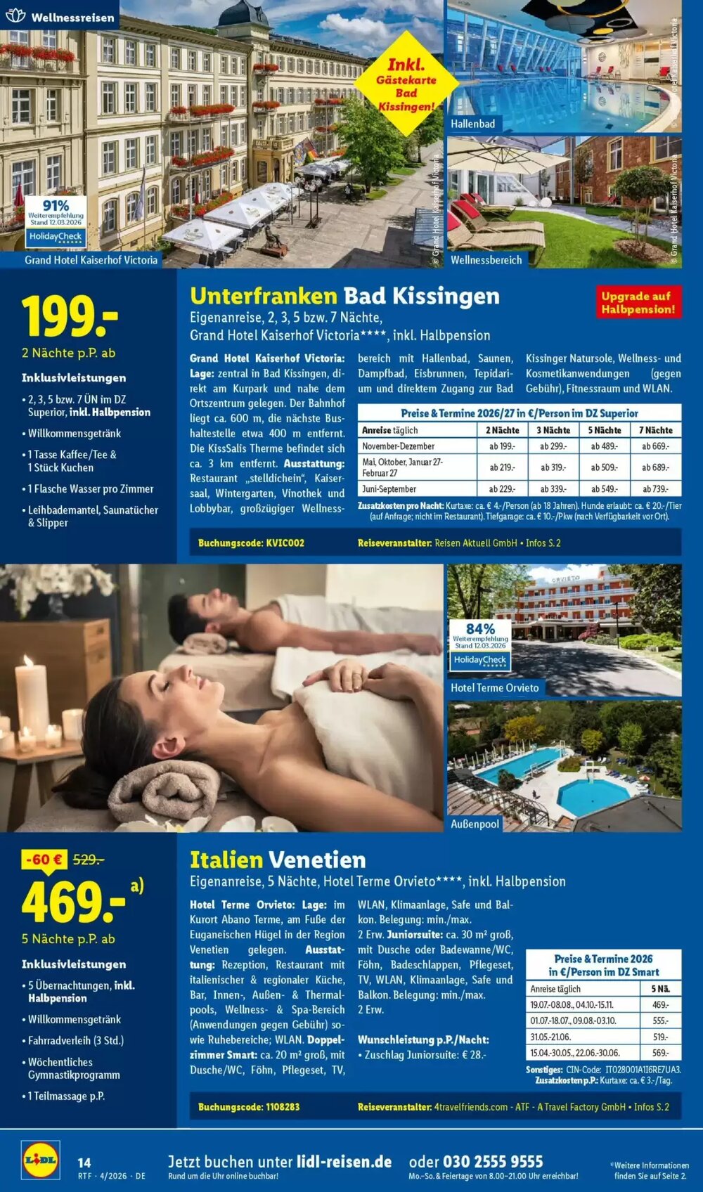 Lidl Reisen Prospekt (ab 11.04.2026) zum Blättern - Seite 14