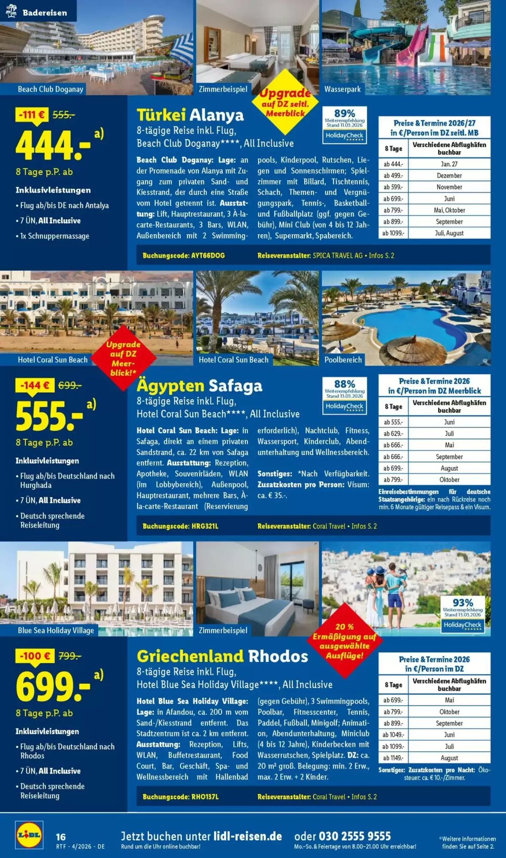 Lidl Reisen Prospekt (ab 11.04.2026) zum Blättern - Seite 16
