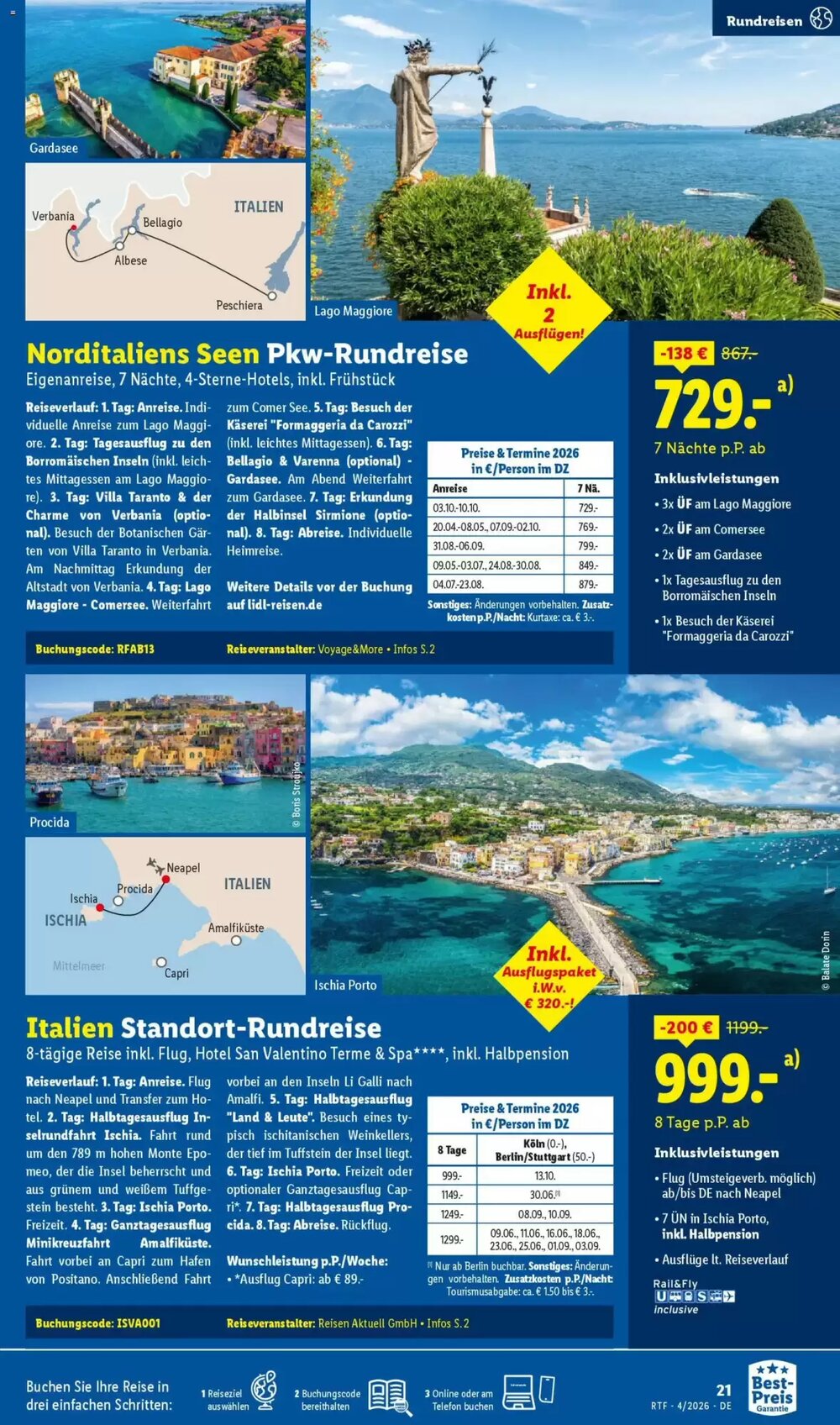 Lidl Reisen Prospekt (ab 11.04.2026) zum Blättern - Seite 21