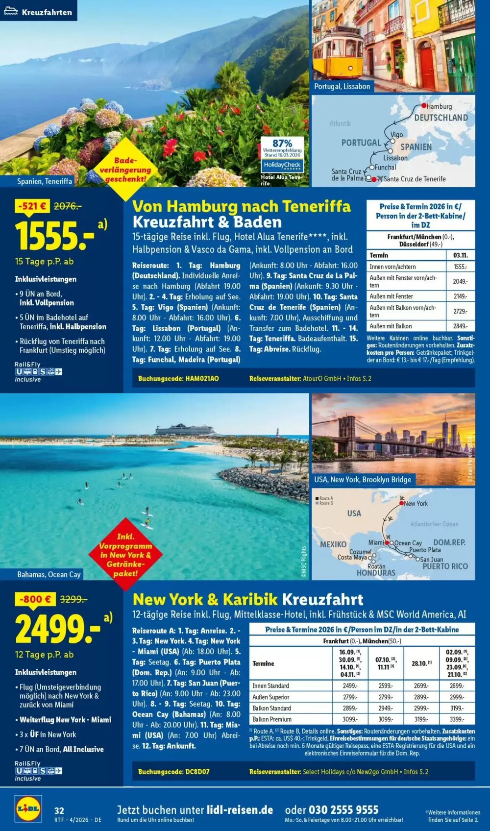 Lidl Reisen Prospekt (ab 11.04.2026) zum Blättern - Seite 32