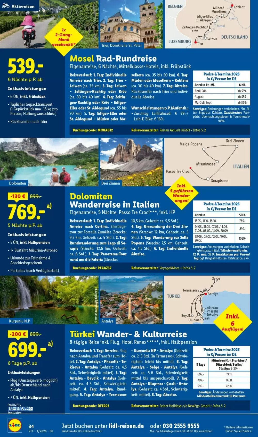Lidl Reisen Prospekt (ab 11.04.2026) zum Blättern - Seite 34