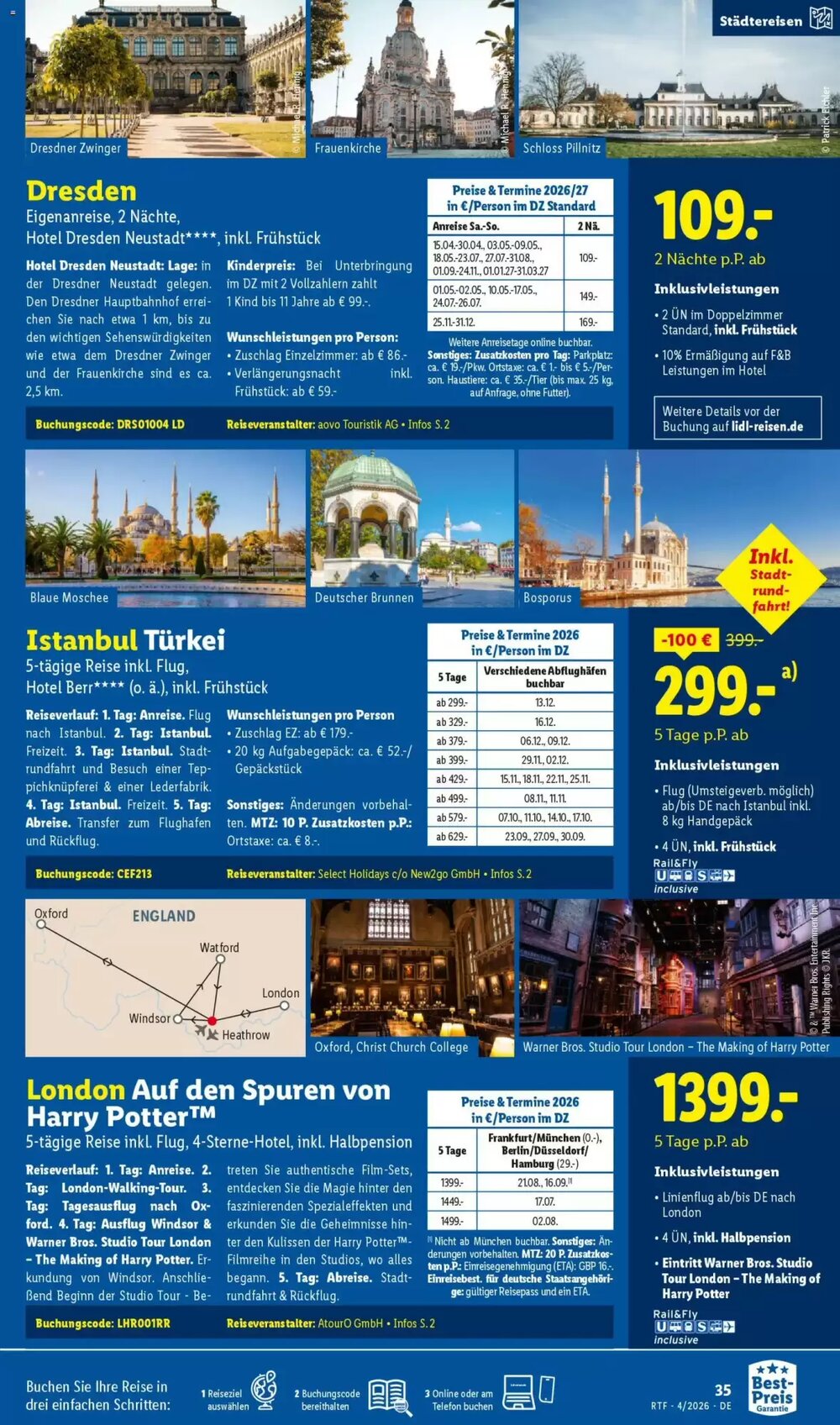 Lidl Reisen Prospekt (ab 11.04.2026) zum Blättern - Seite 35