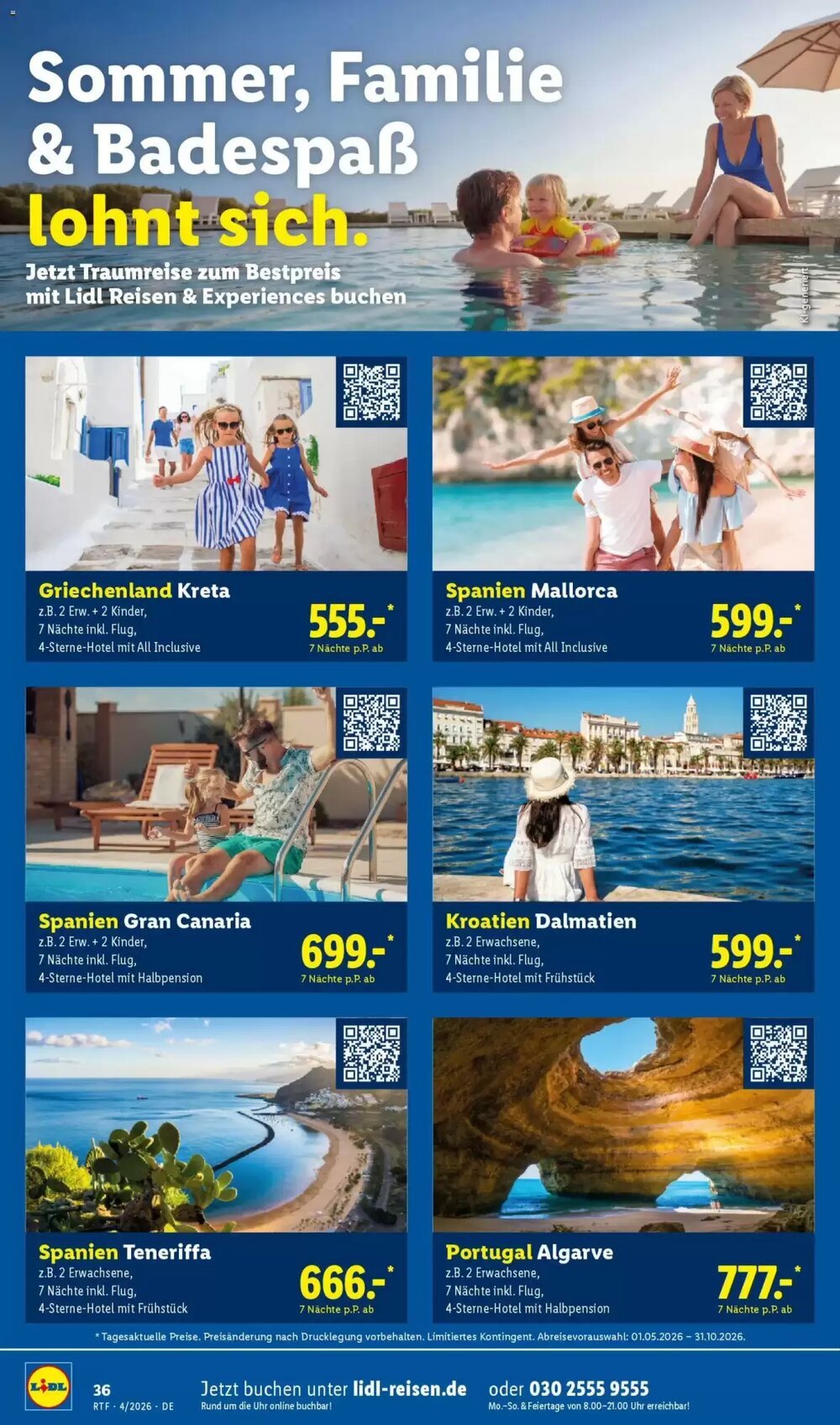 Lidl Reisen Prospekt (ab 11.04.2026) zum Blättern - Seite 36