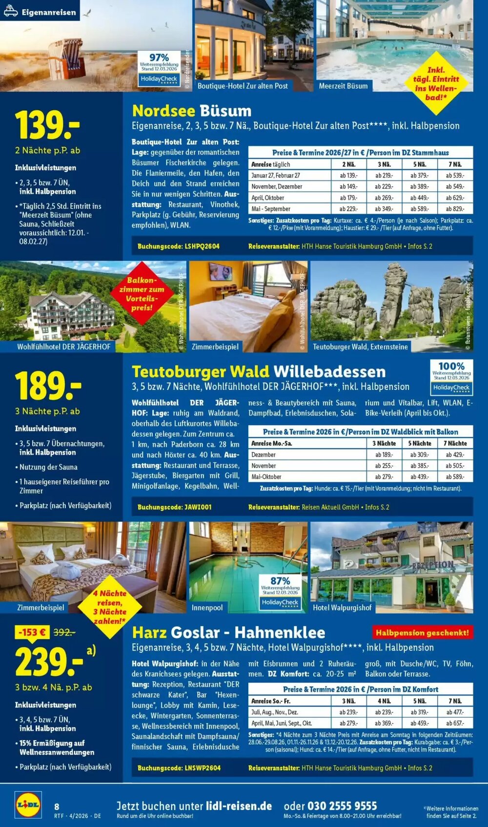 Lidl Reisen Prospekt (ab 11.04.2026) zum Blättern - Seite 8