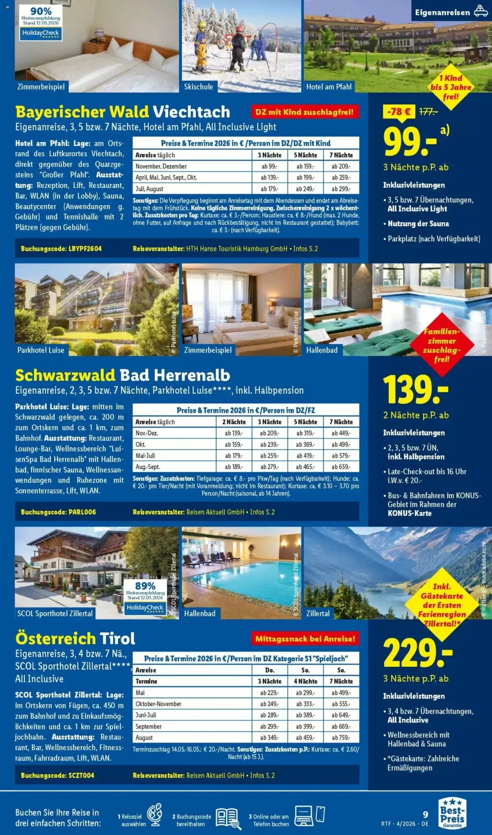 Lidl Reisen Prospekt (ab 11.04.2026) zum Blättern - Seite 9