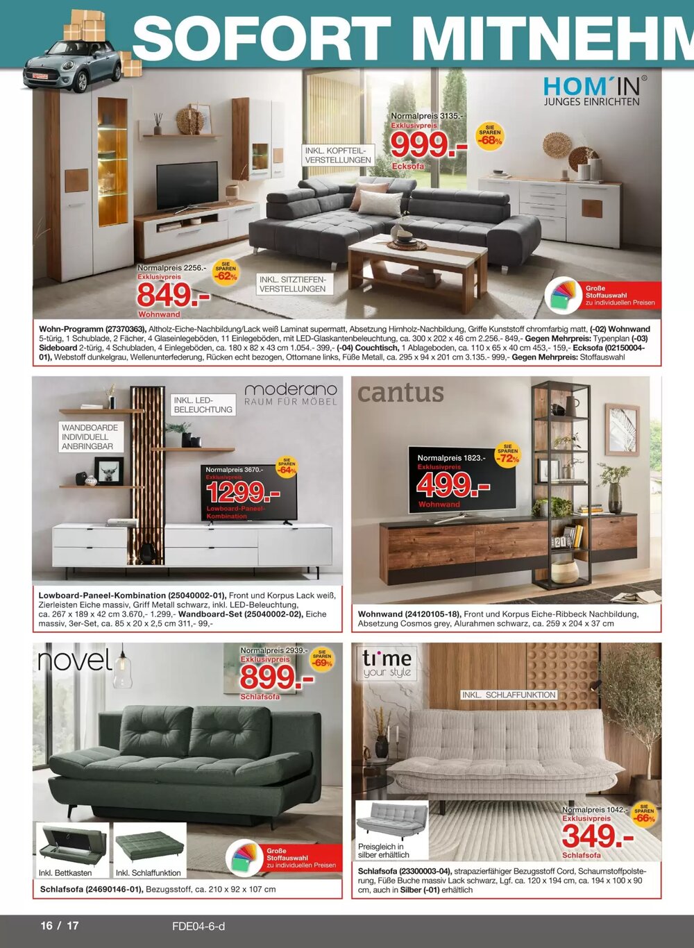 Möbelzentrum Pforzheim Prospekt (ab 11.04.2026) zum Blättern - Seite 16