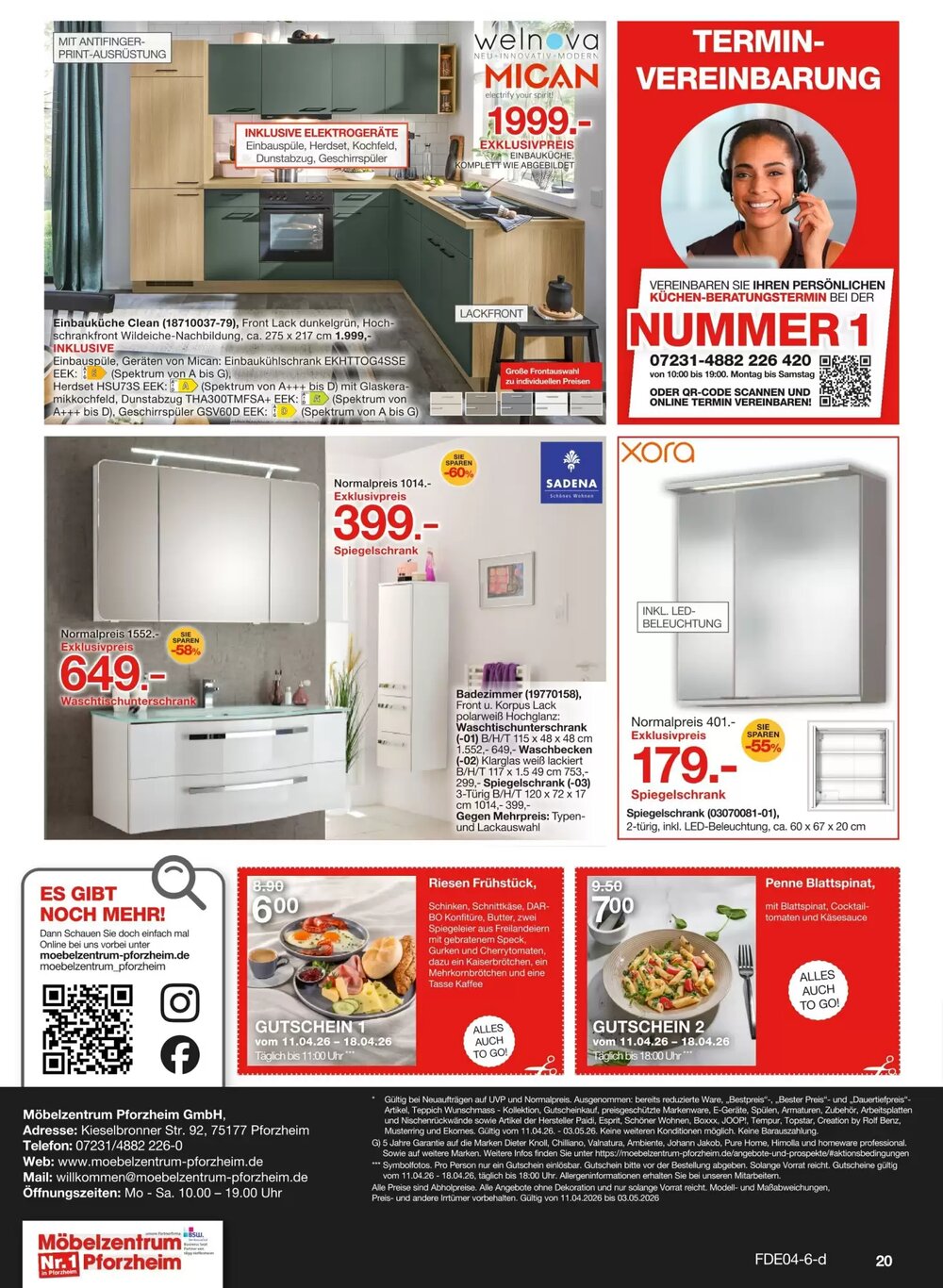 Möbelzentrum Pforzheim Prospekt (ab 11.04.2026) zum Blättern - Seite 20