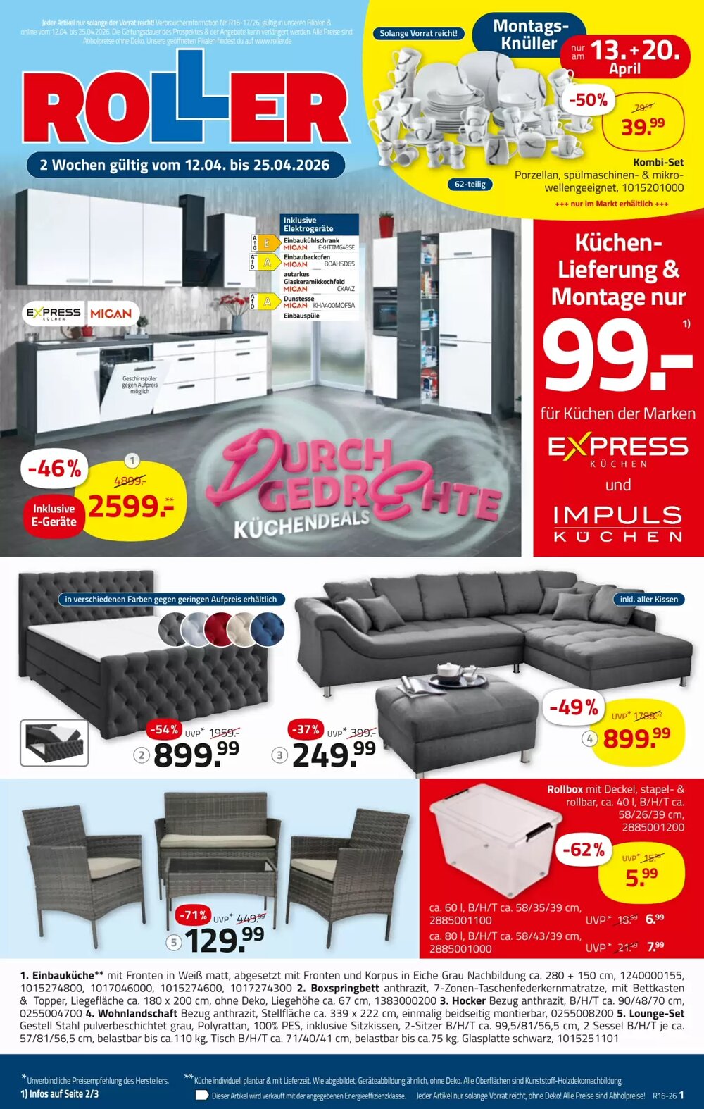 ROLLER Prospekt (ab 12.04.2026) zum Blättern - Seite 1