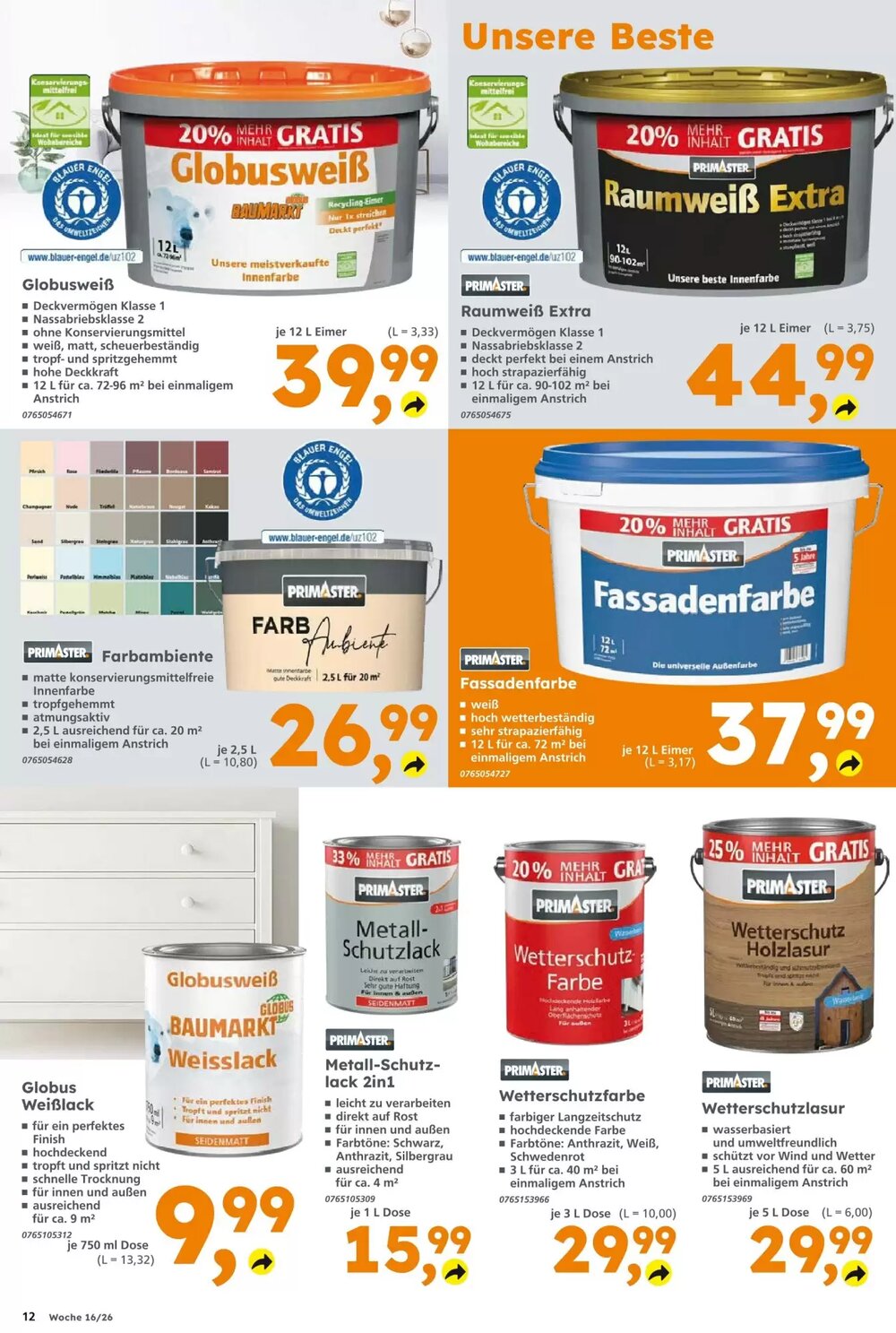 Globus Baumarkt Prospekt (ab 12.04.2026) zum Blättern - Seite 12